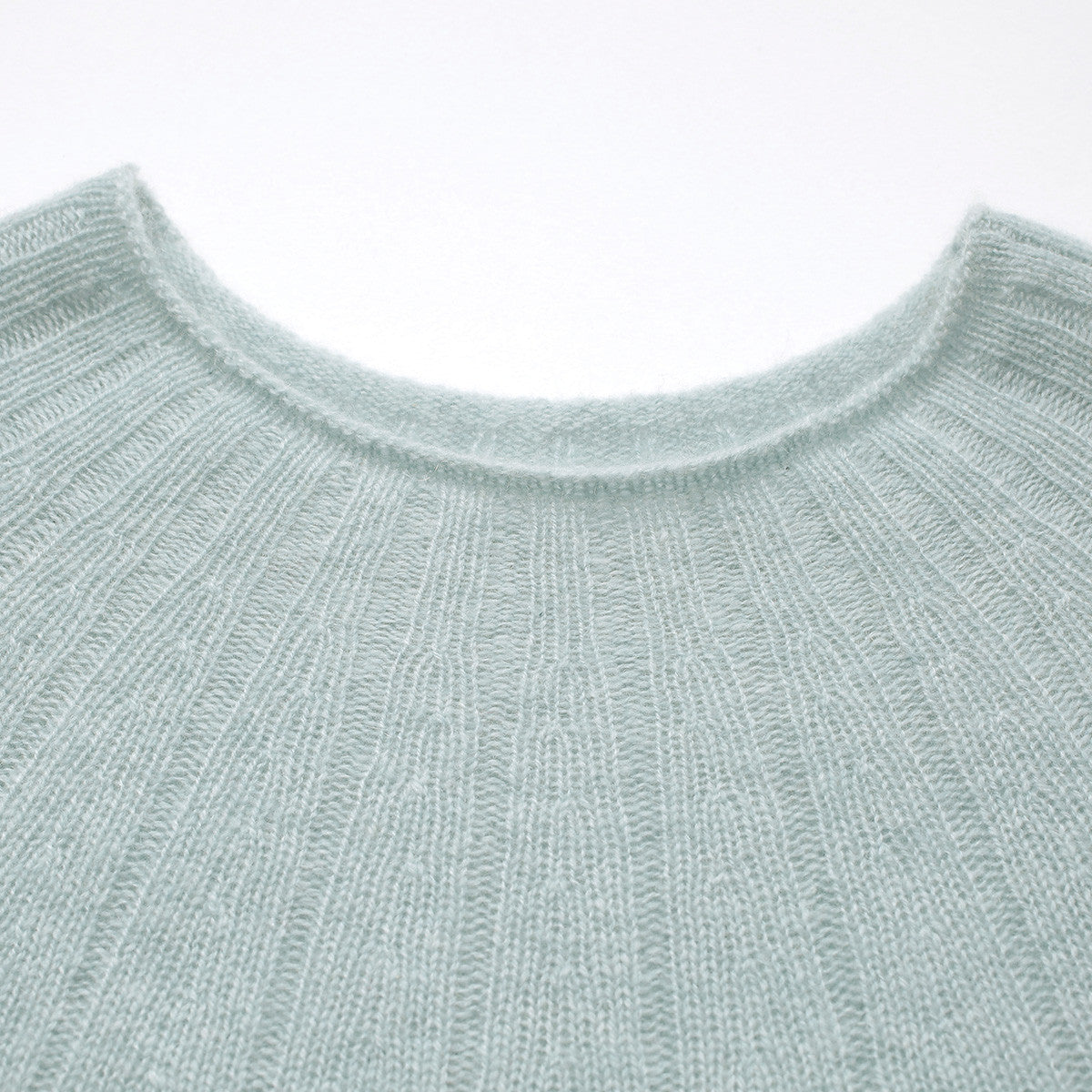 100% Cashmere Ribbed Knit Pullover Sweater