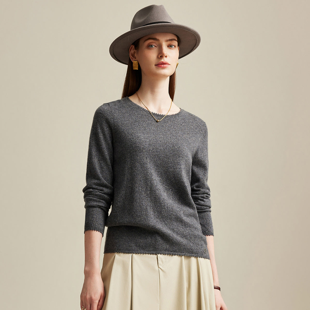 100% Cashmere Soft Knit Pullover Sweater