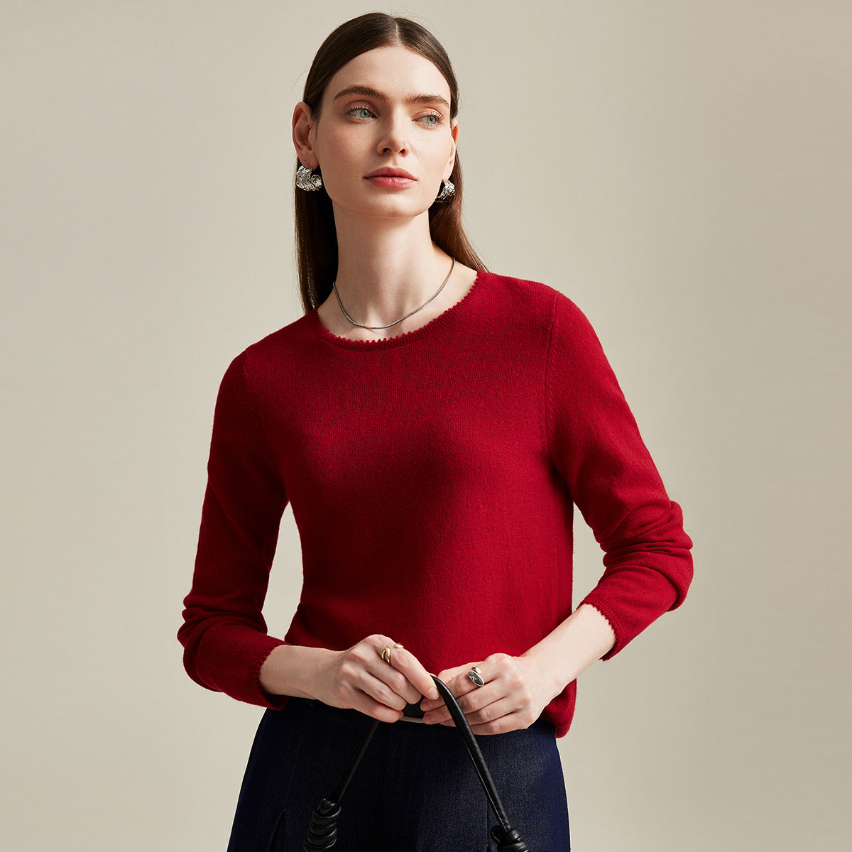 100% Cashmere Soft Knit Pullover Sweater