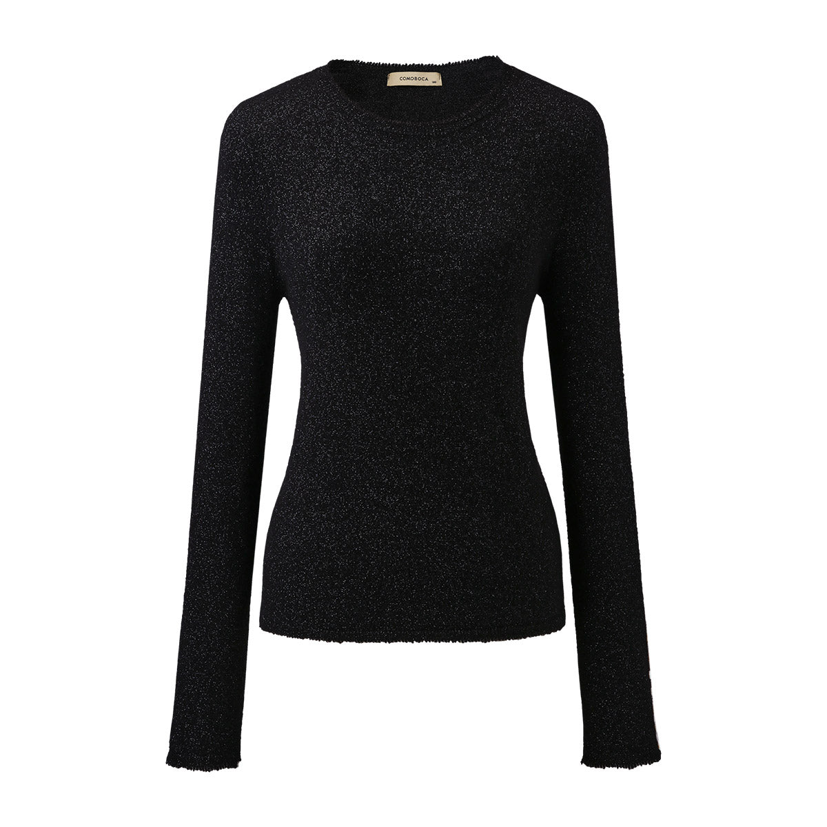 Premium Worsted Cashmere Knit Sweater with Buttoned Cuffs