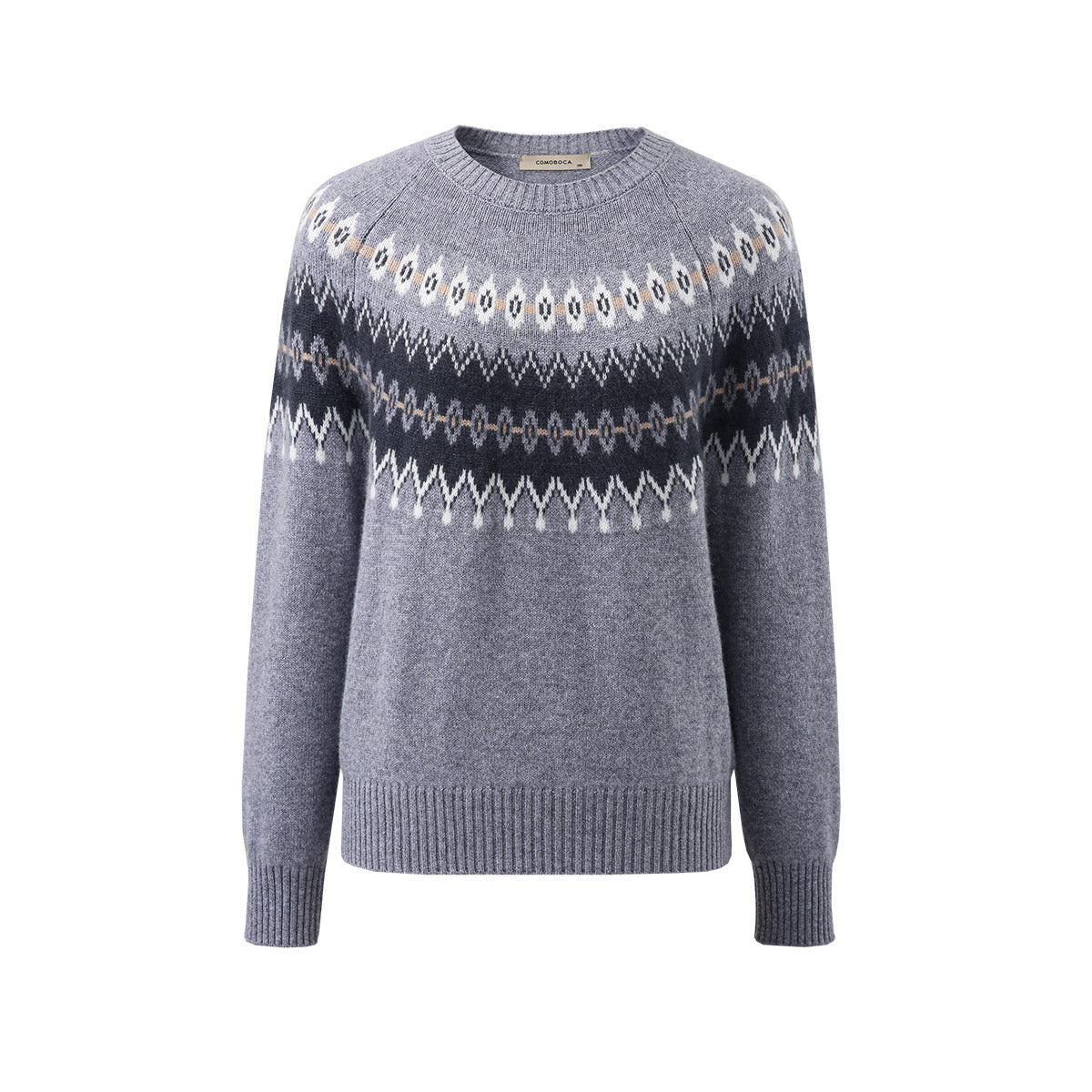 100% Cashmere Women's Cozy Nordic Knit Sweater