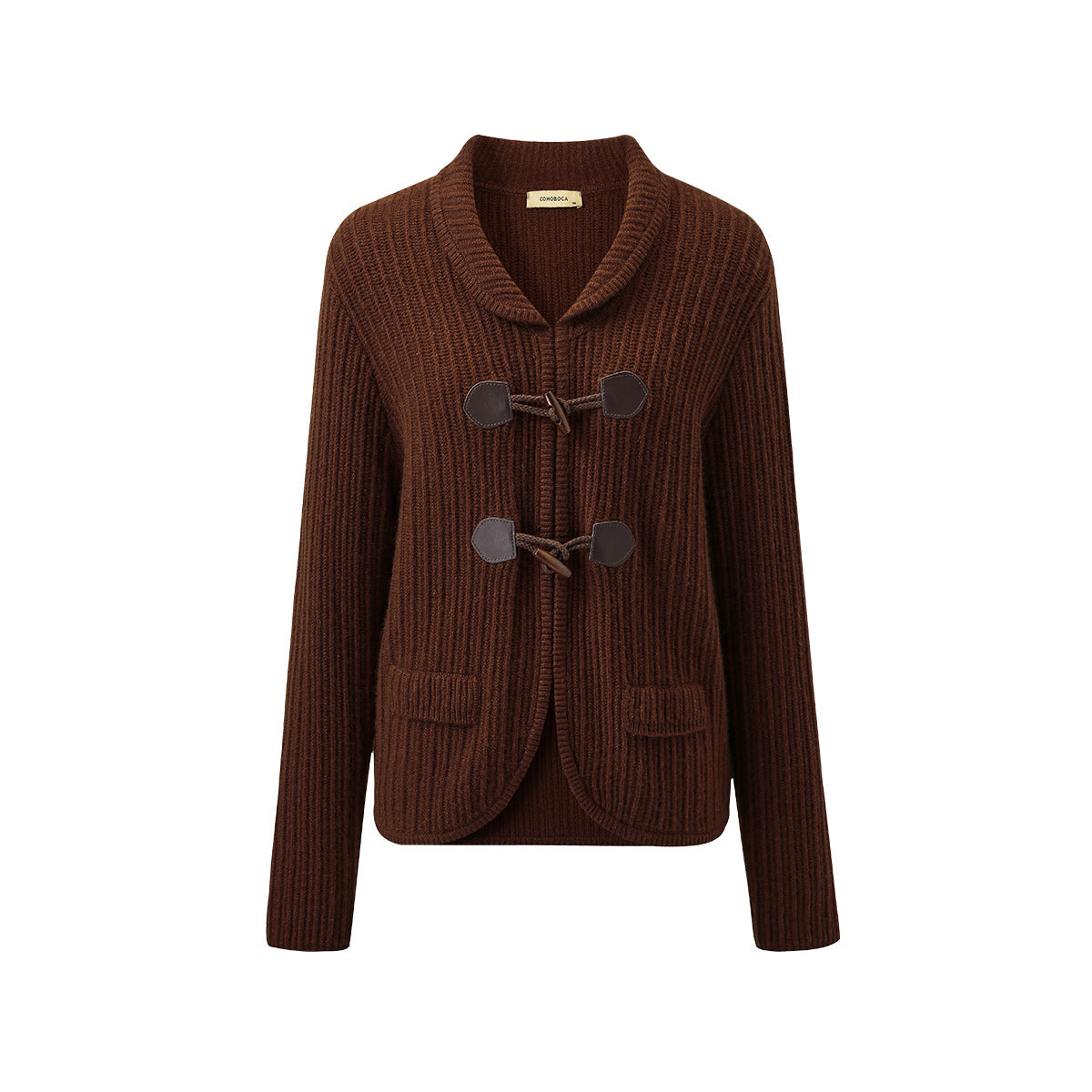 100% Cashmere Toggle Closure Knit Cardigan