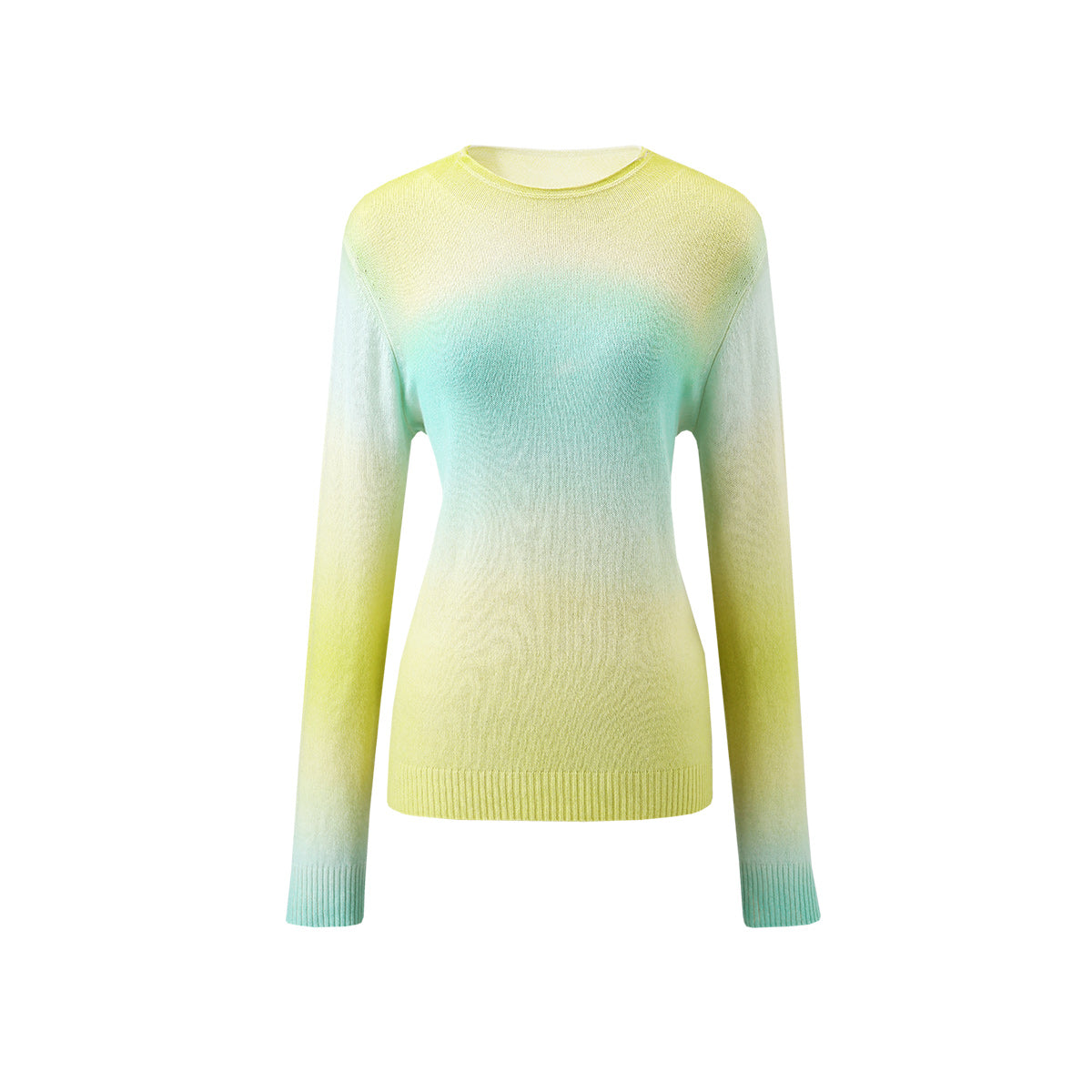 100% Cashmere Gradient Color Knit Sweater