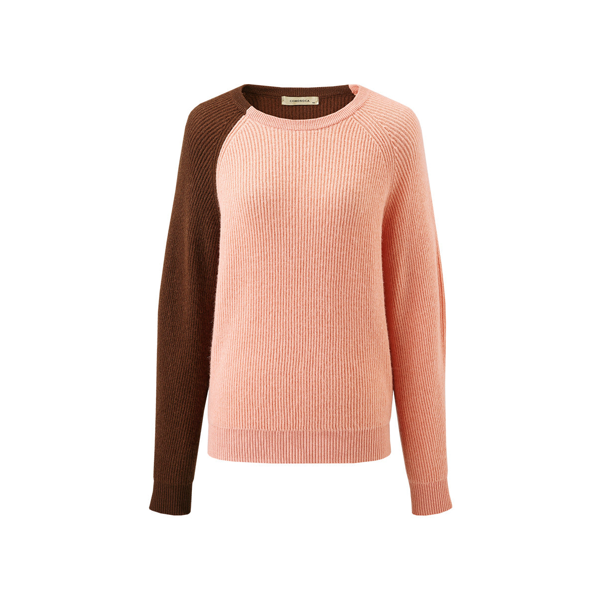 100% Cashmere Color Block Soft Knit Sweater