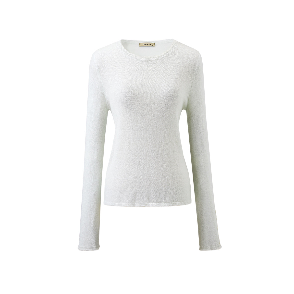 Premium Worsted Cashmere Knit Sweater with Buttoned Cuffs