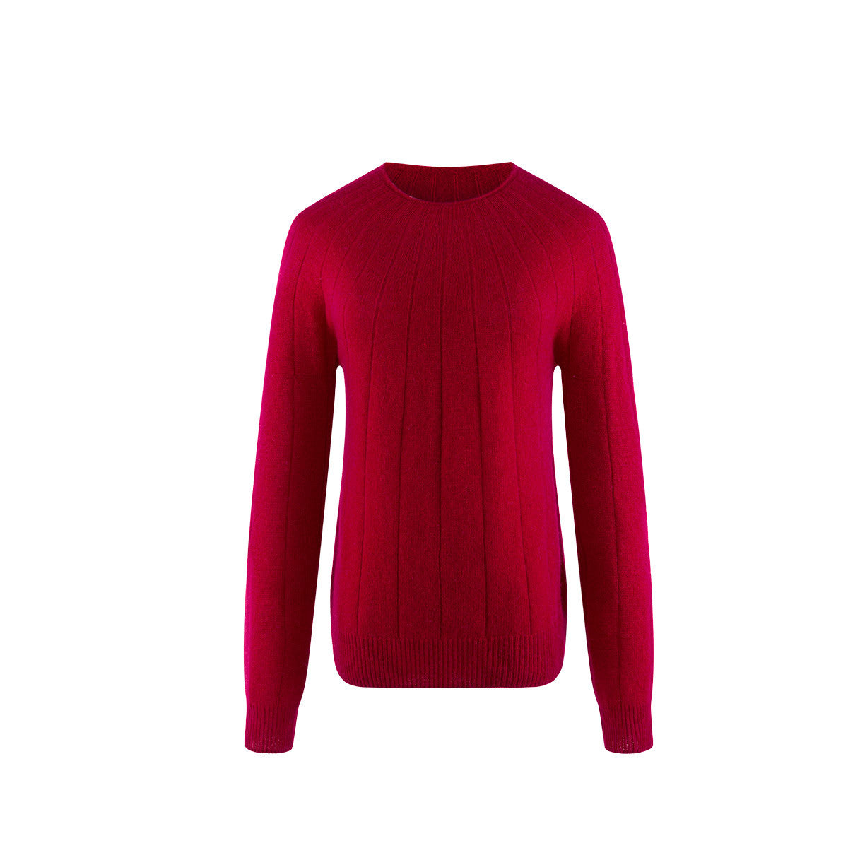 100% Cashmere Ribbed Knit Pullover Sweater