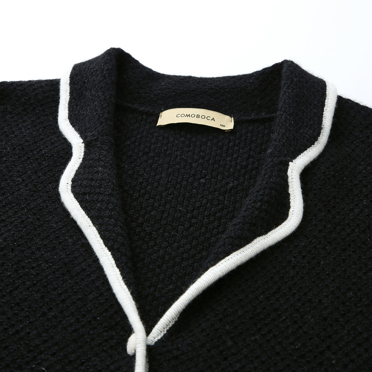 100% Cashmere Classic Contrast Trim Knitted Cardigan