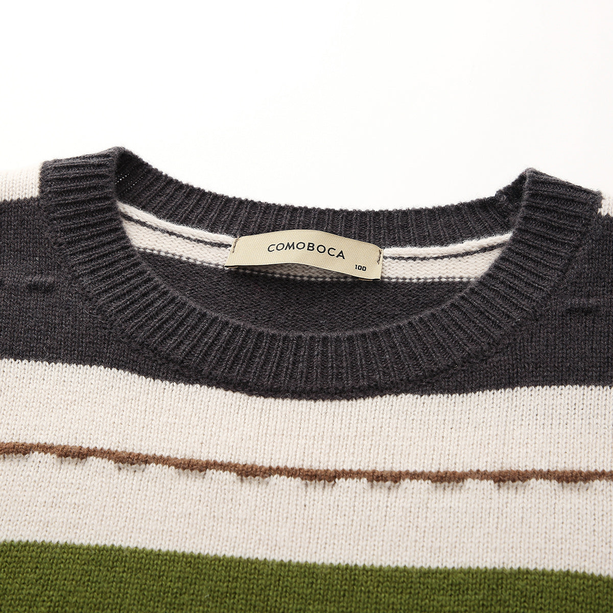 100% Wool Womens Cozy Striped Knit Sweater