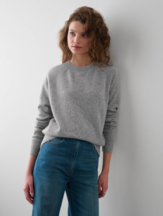 Cashmere Rib Trim Sweatshirt