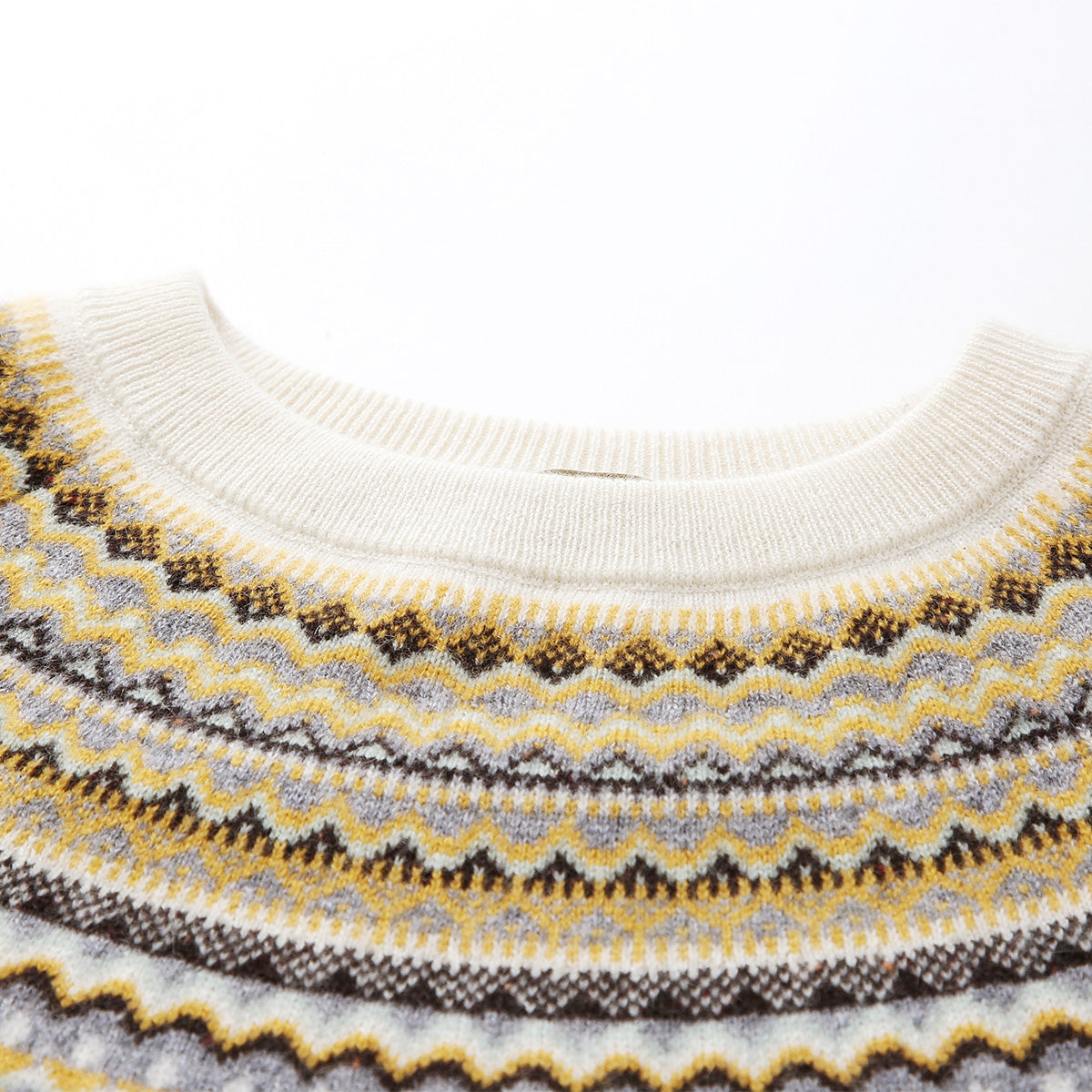 100% Cashmere Nordic-Inspired Knit Sweater