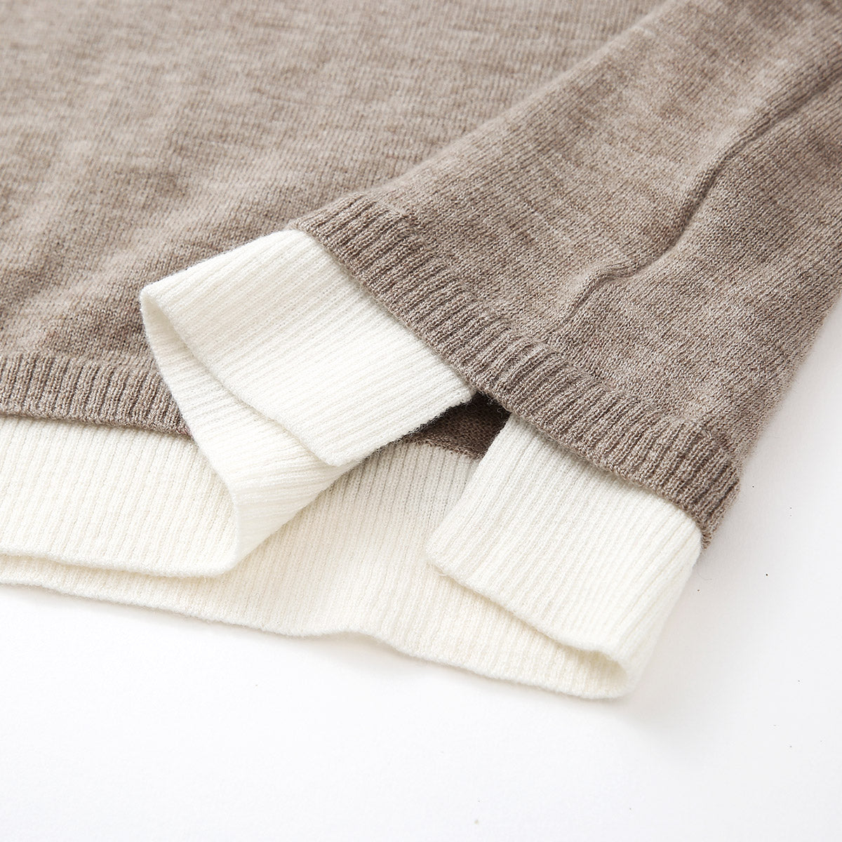 100% Wool Layered Look Pullover Sweater