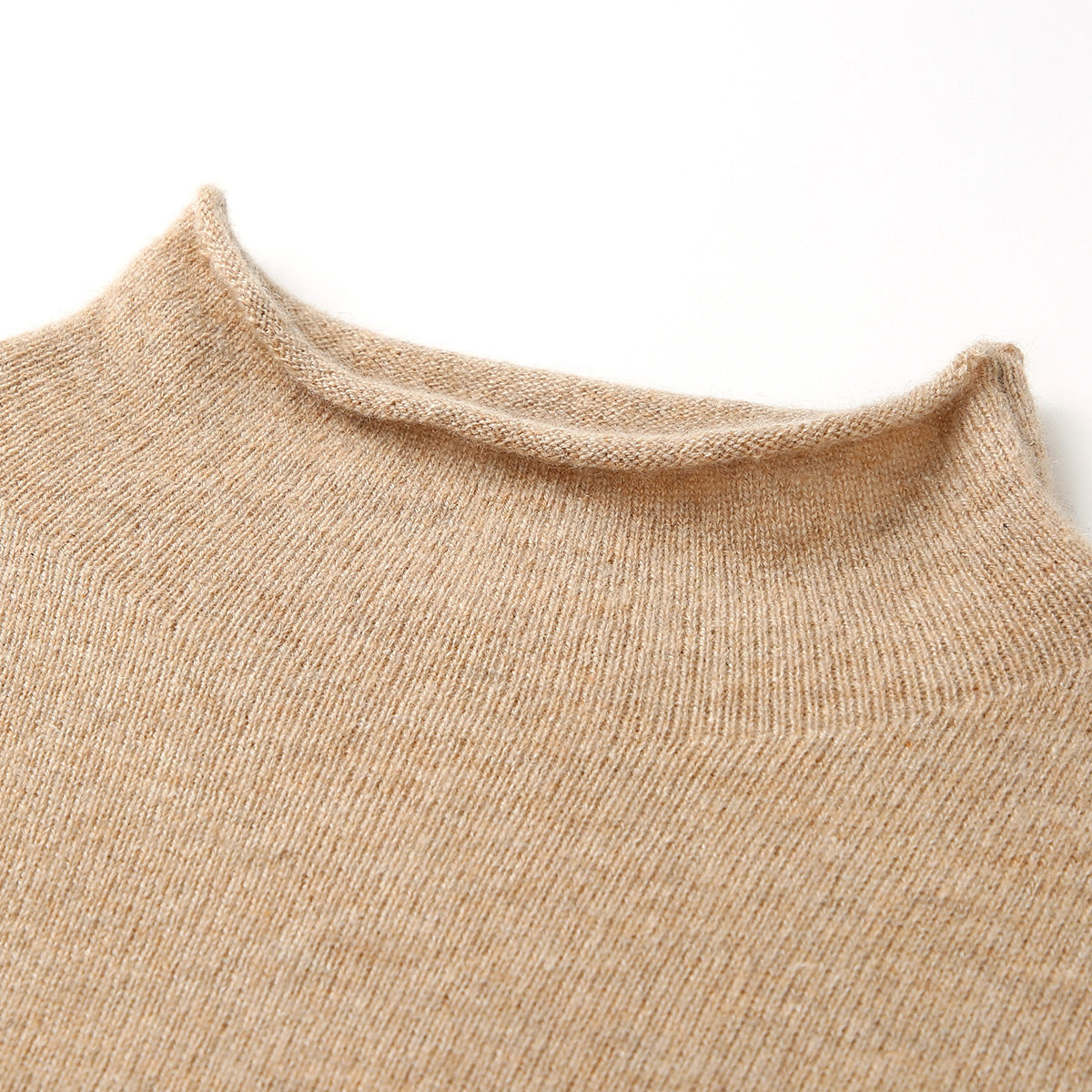 100% Cashmere Womens Mock Neck Tie-Waist Sweater