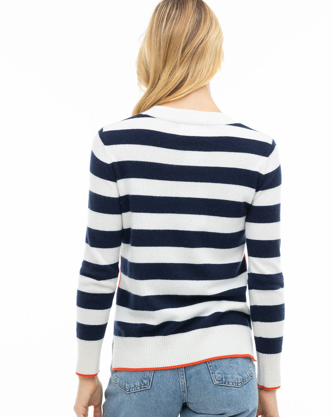 Contrast Striped Crew