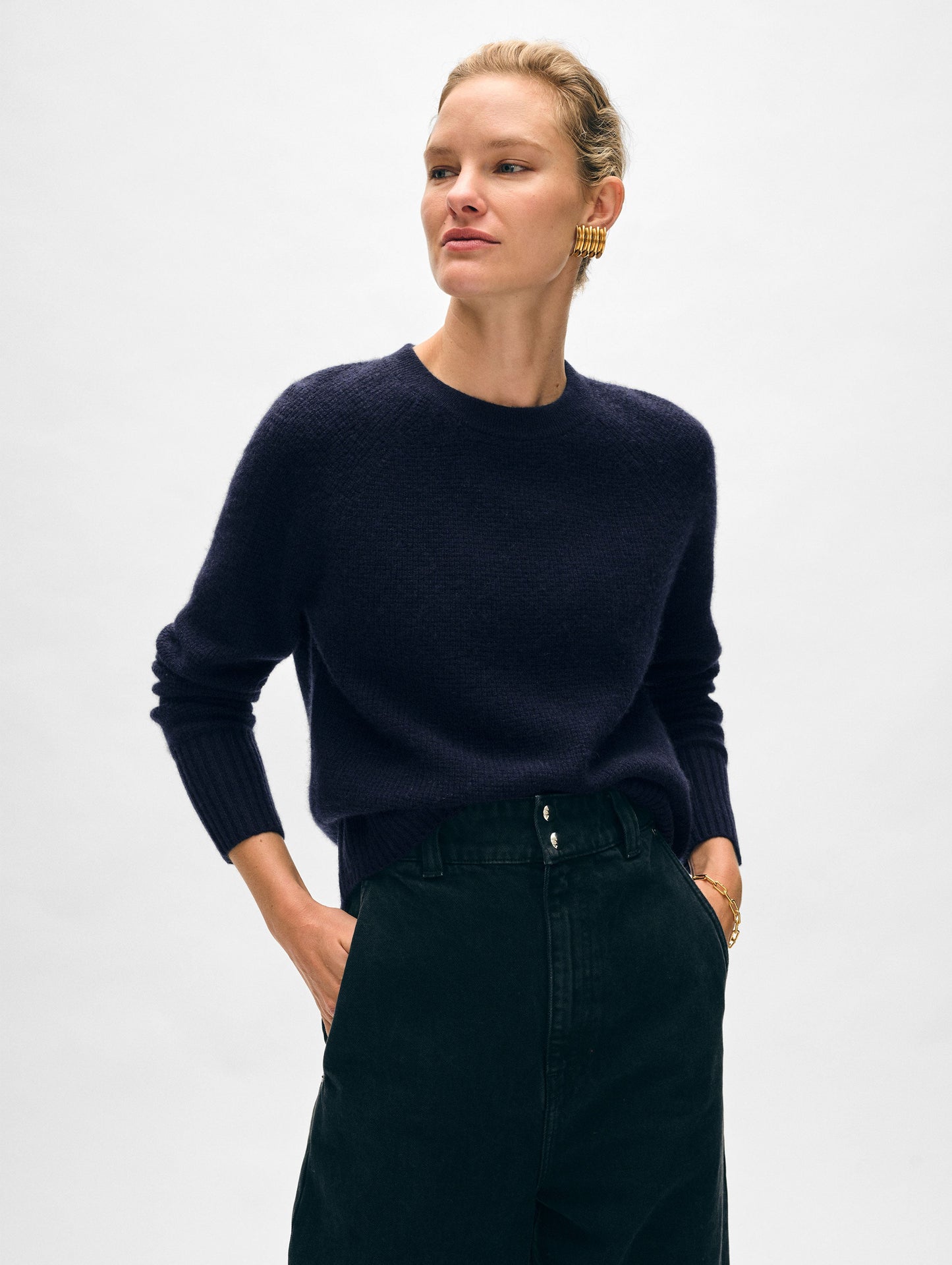 Cashmere Waffle Sweatshirt