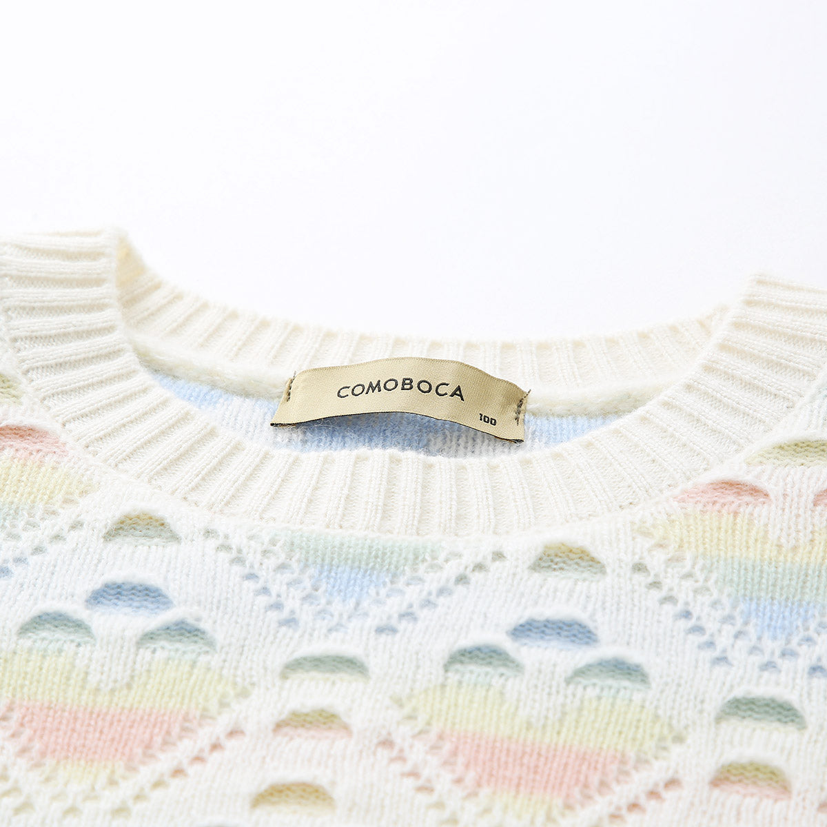 100% Cashmere Pastel Heart Knit Sweater