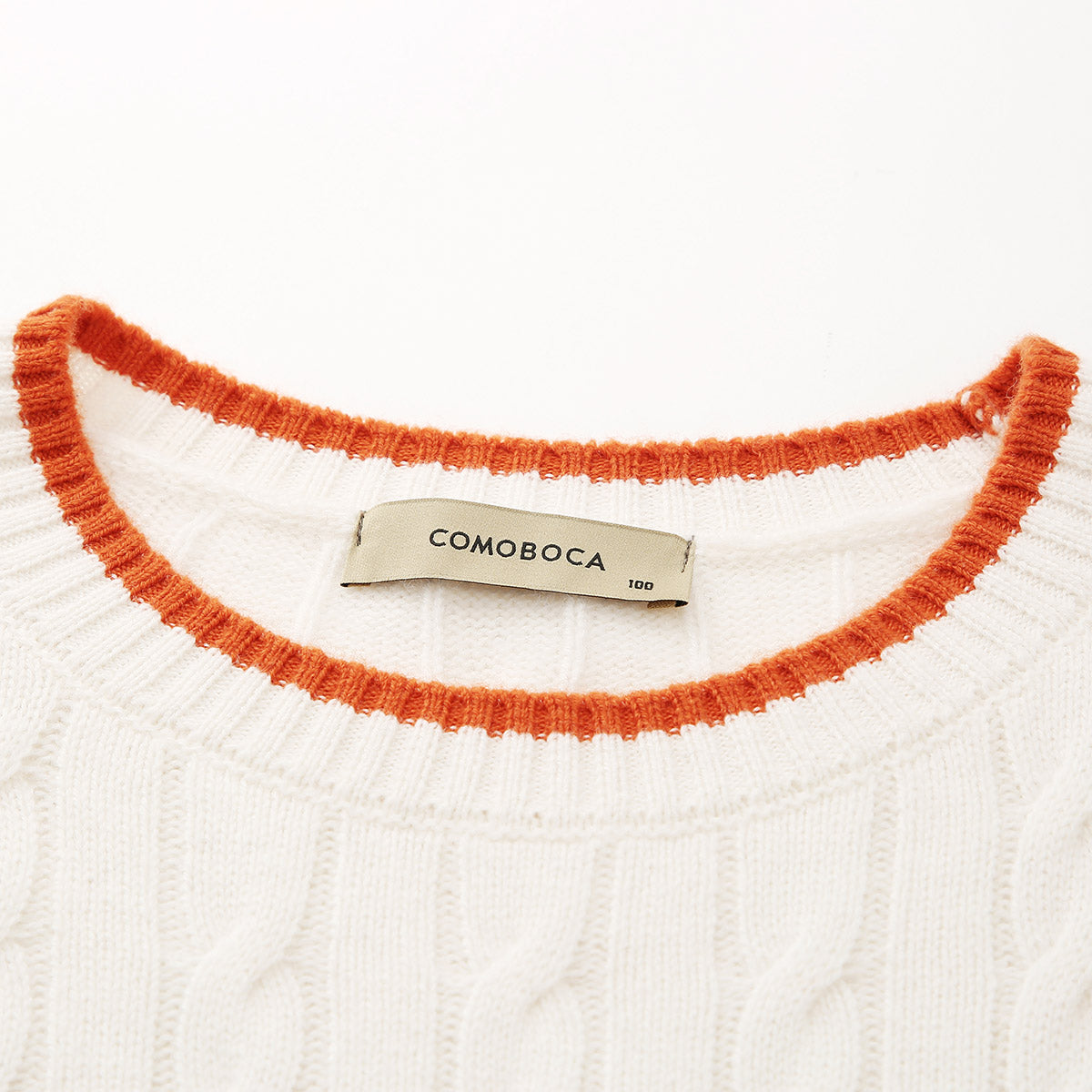 100% Wool Colorblock Cable Knit Sweater