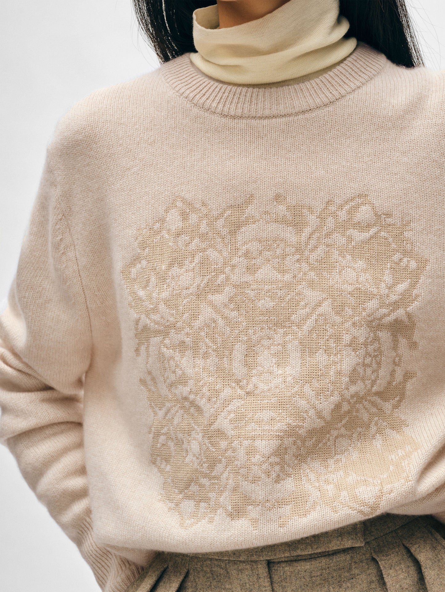 Cashmere Fairytale Embroidered Crewneck