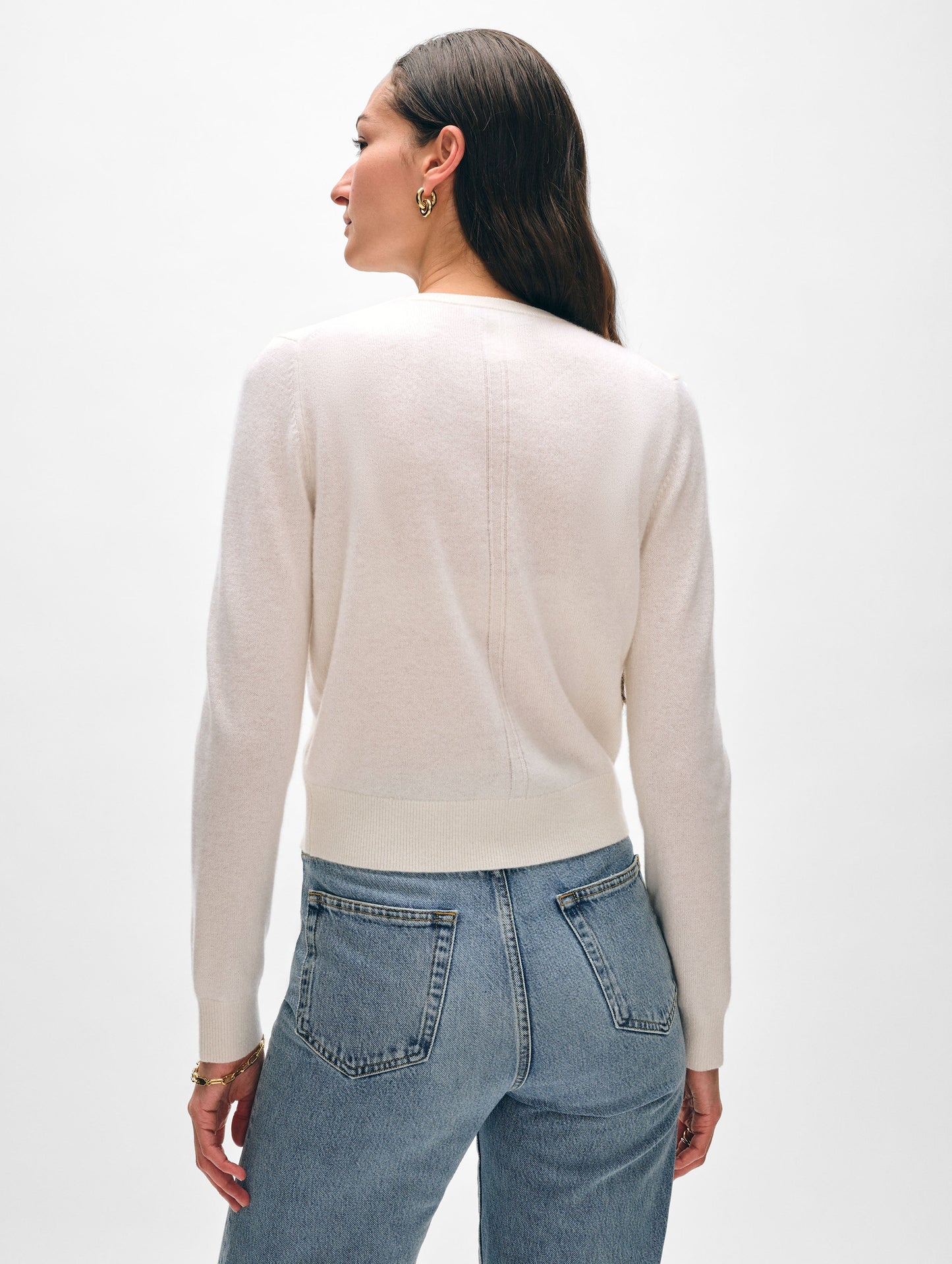 Cashmere Crewneck Cardigan