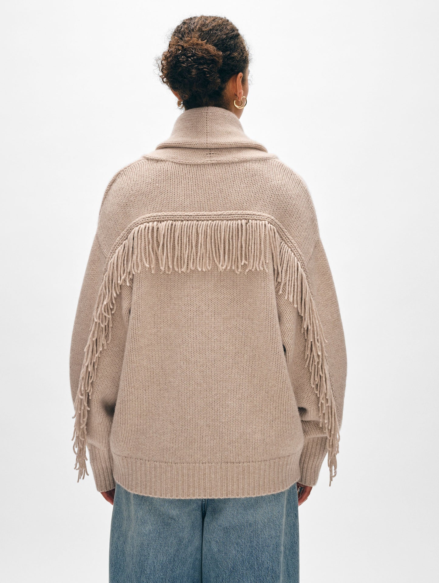 Cashmere Blend Luxe Fringe Coatigan