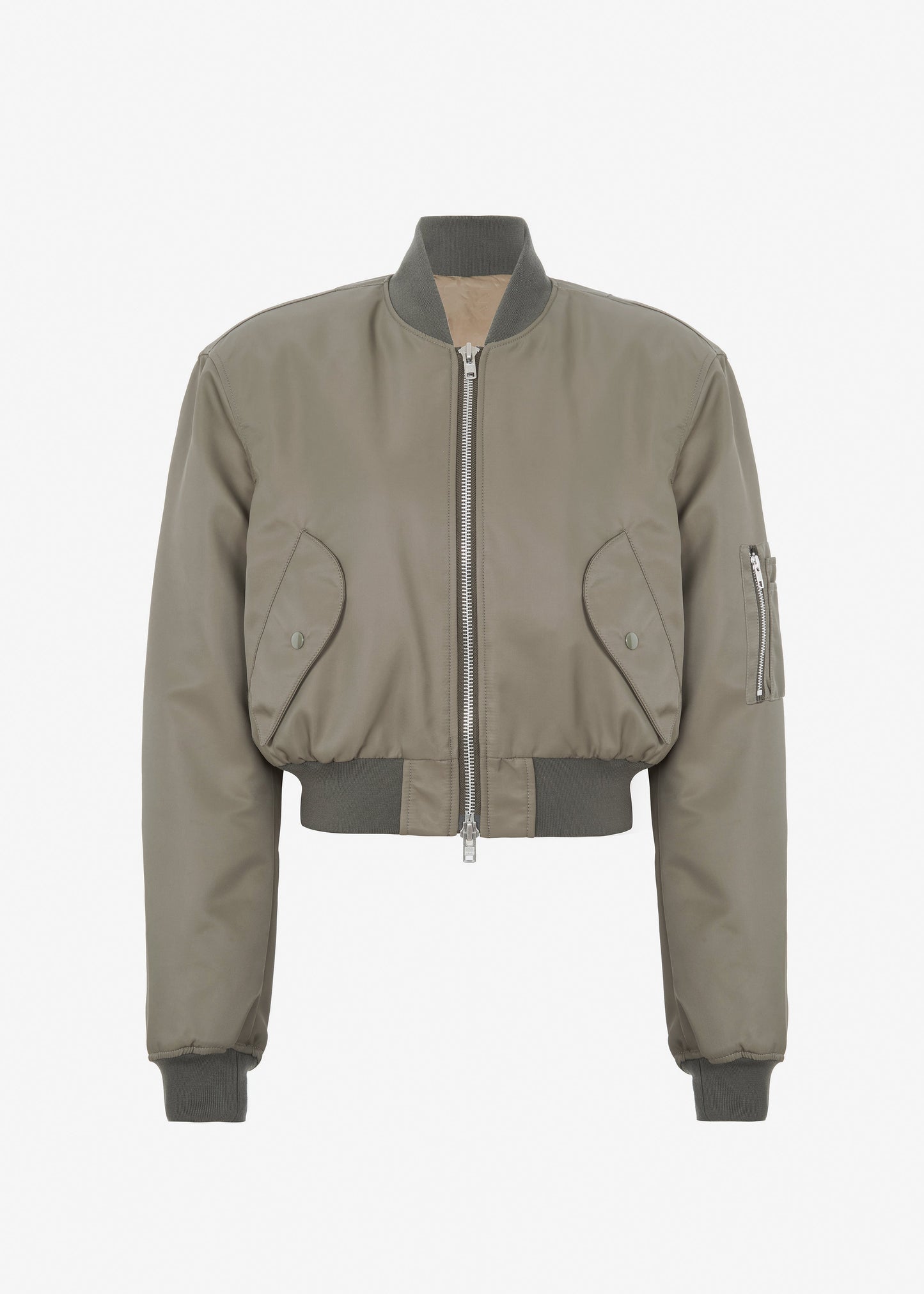 Mati Cropped Padded Bomber - Olive