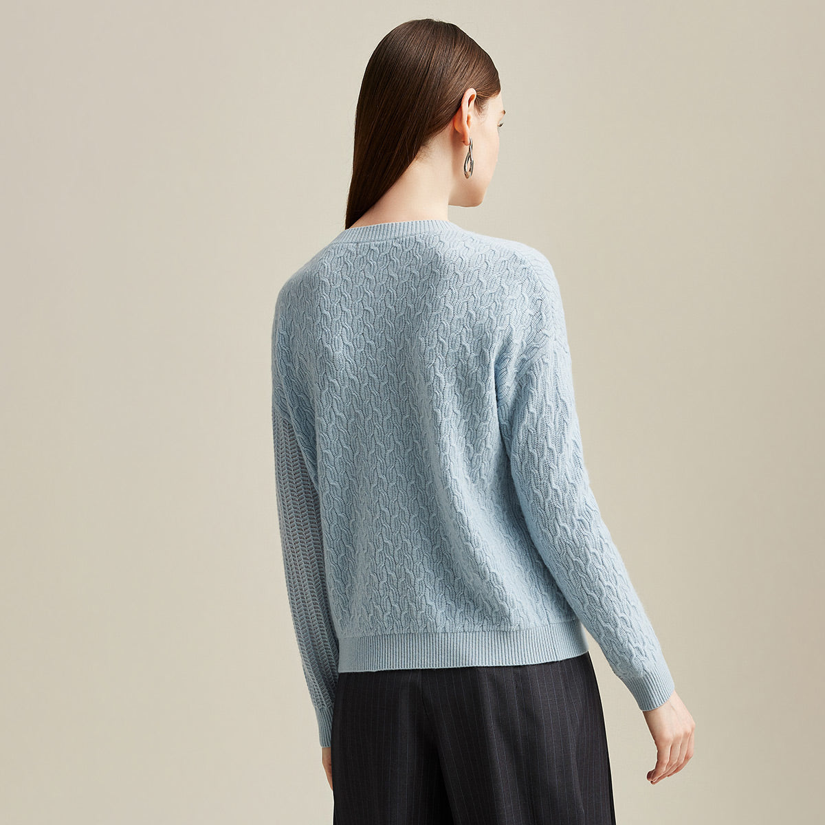 100% Cashmere Luxurious Cable Knit Sweater