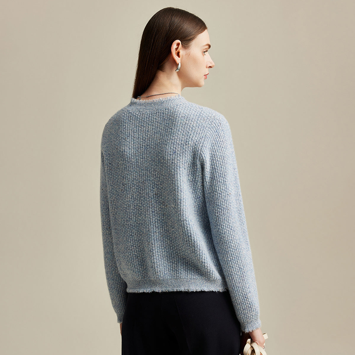 100% Cashmere Knit Cardigan with Front Pockets