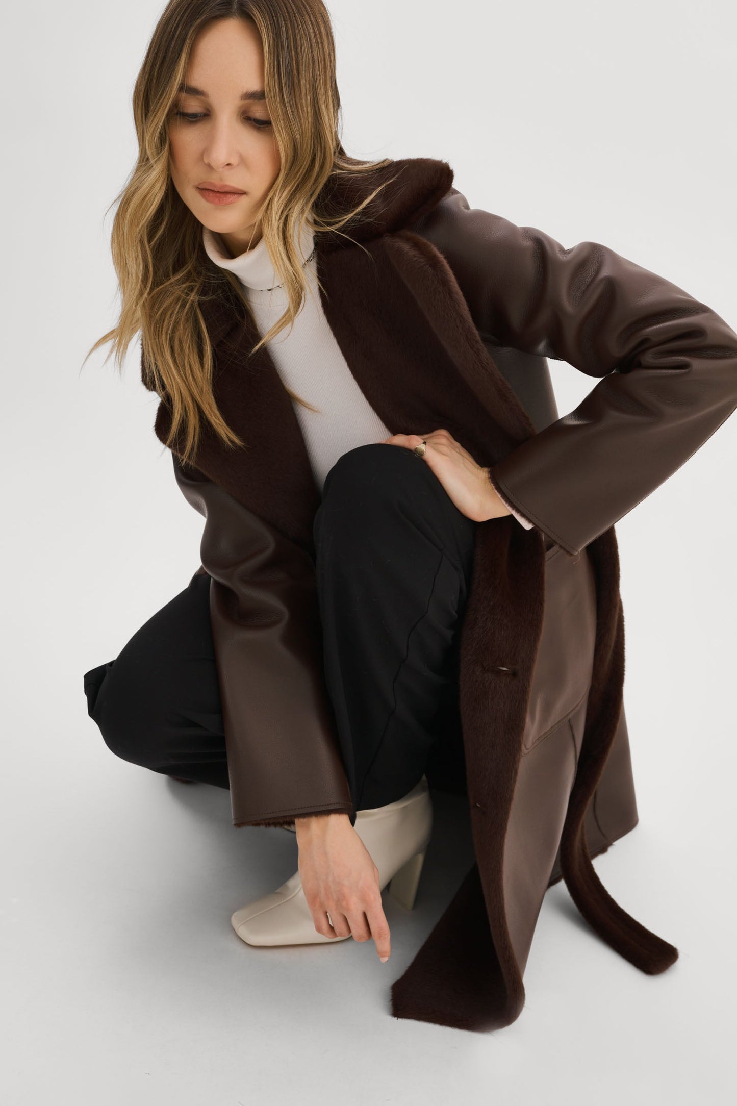 ABIGAIL | Faux Shearling Reversible Coat