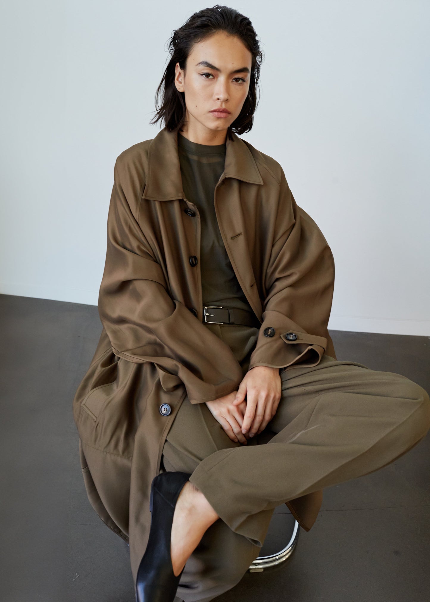 Aldrin Oversized Coat - Camel