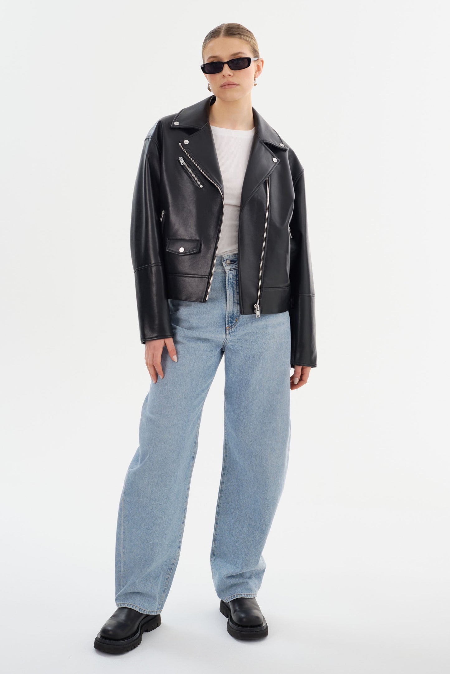 ANDRADE | Recycled Leather Biker Jacket