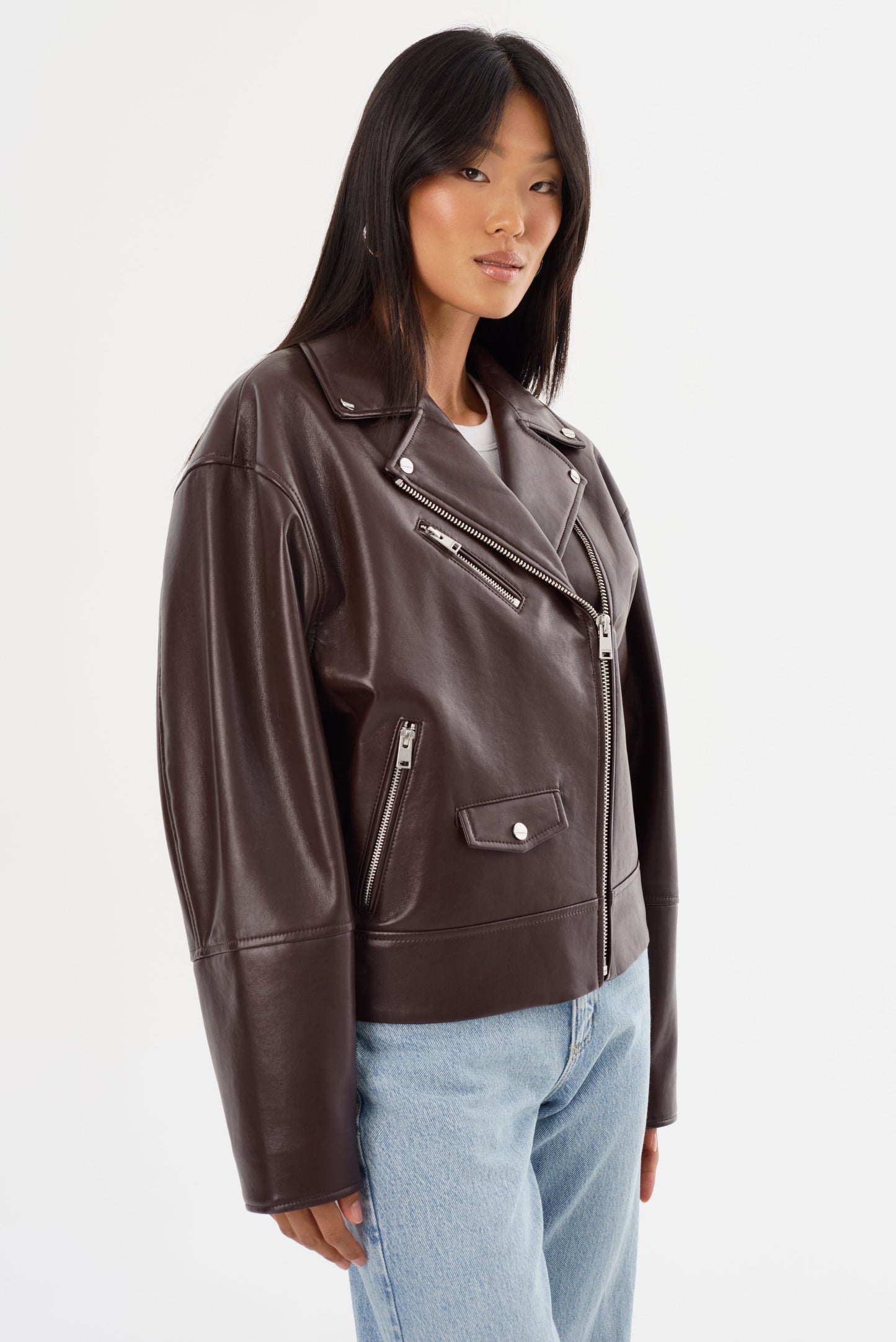 ANDRADE | Recycled Leather Biker Jacket