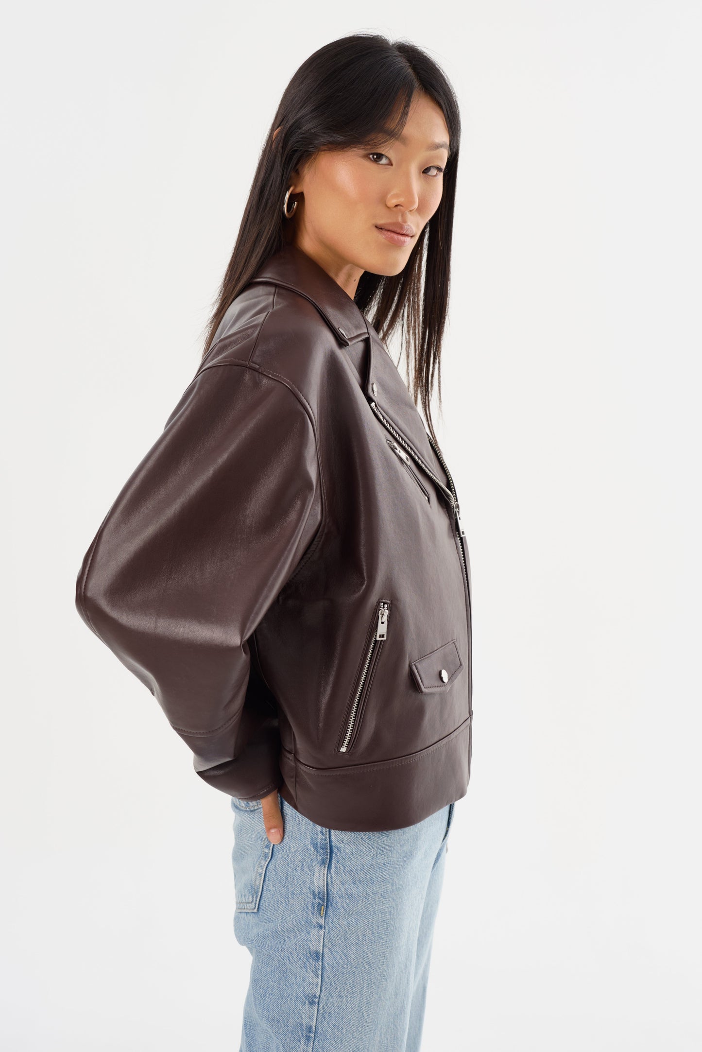 ANDRADE | Recycled Leather Biker Jacket