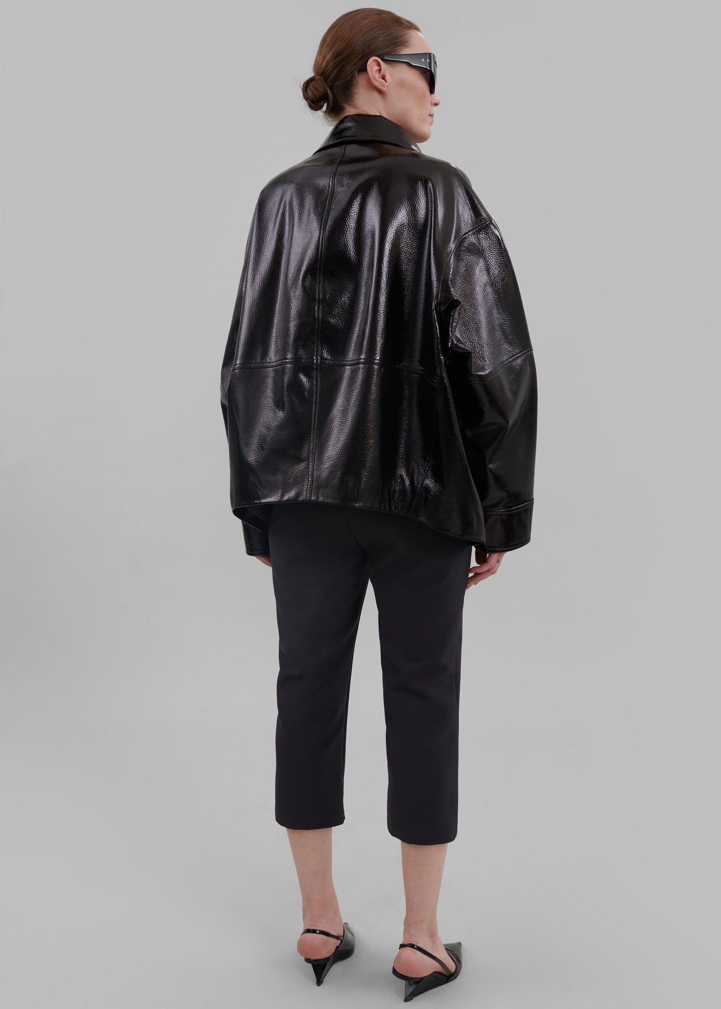 Arbor Crackled Faux Leather Jacket - Black