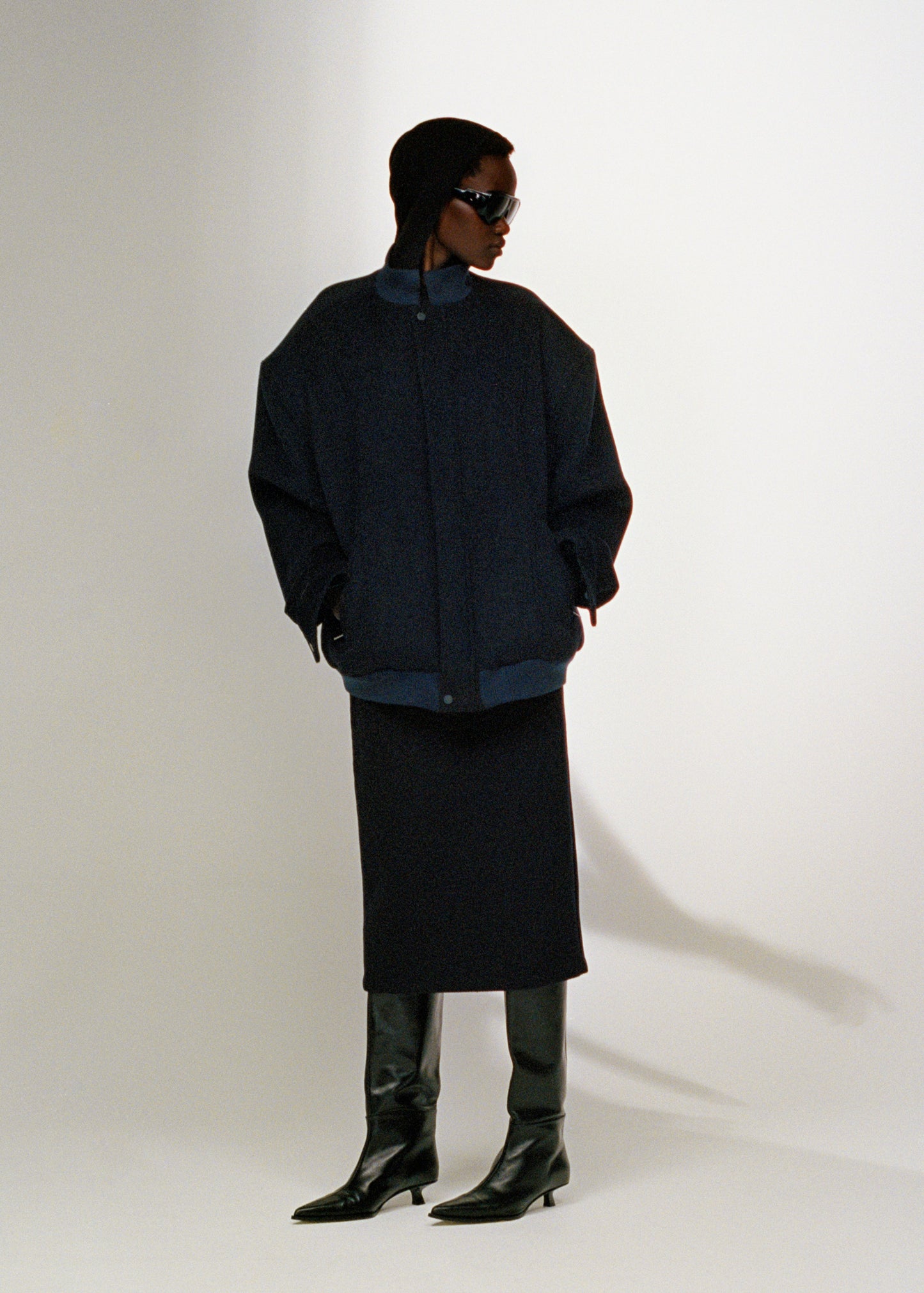 Arley Oversized Bomber - Navy