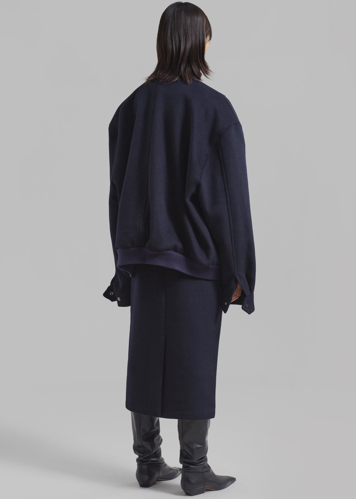 Arley Oversized Bomber - Navy