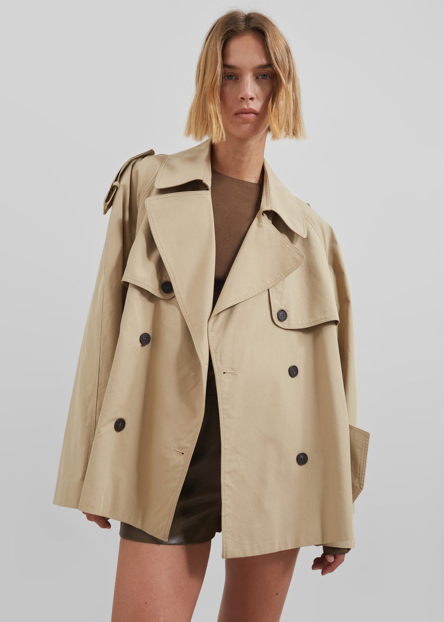 Arlington Short Trench - Beige