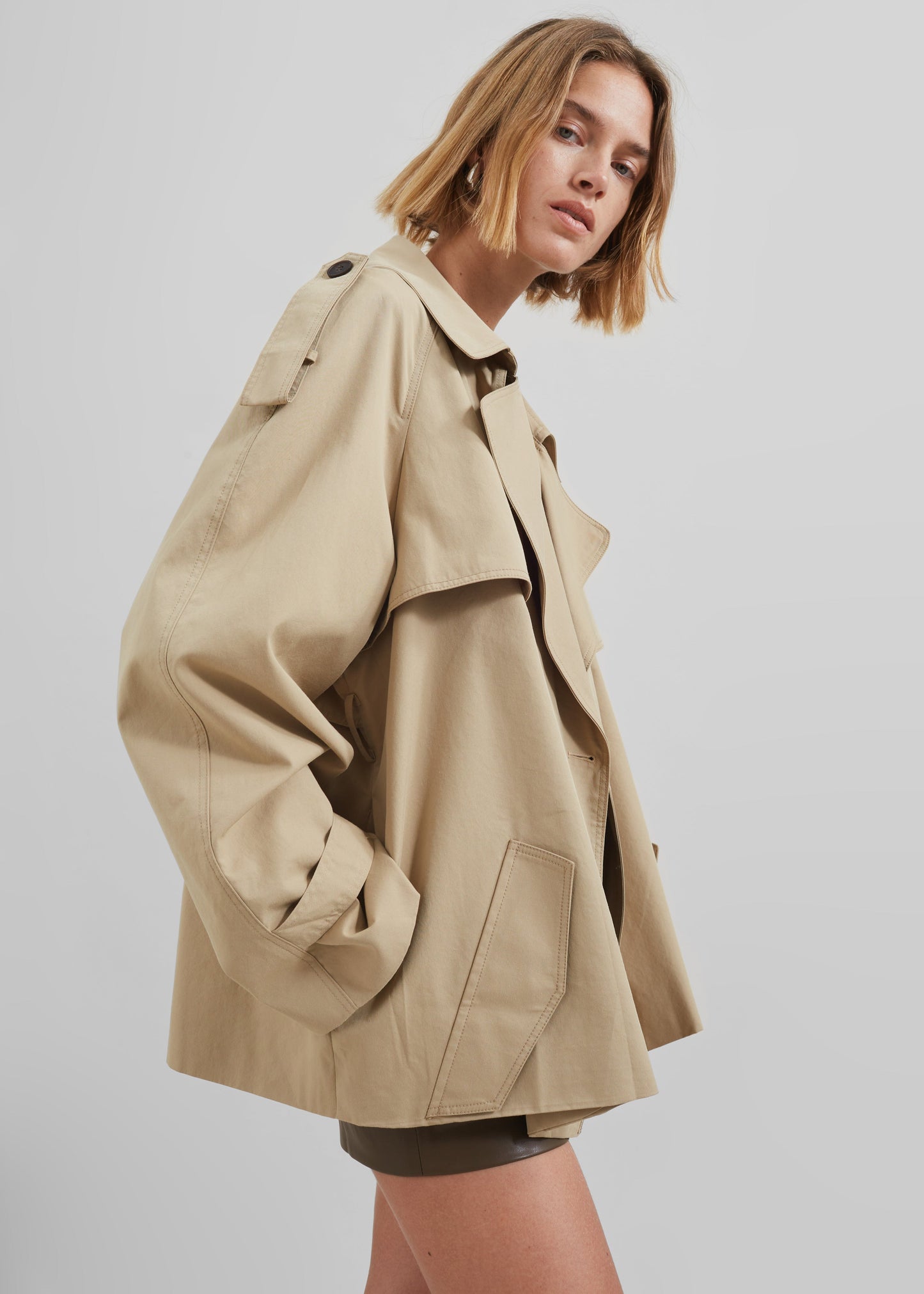 Arlington Short Trench - Beige