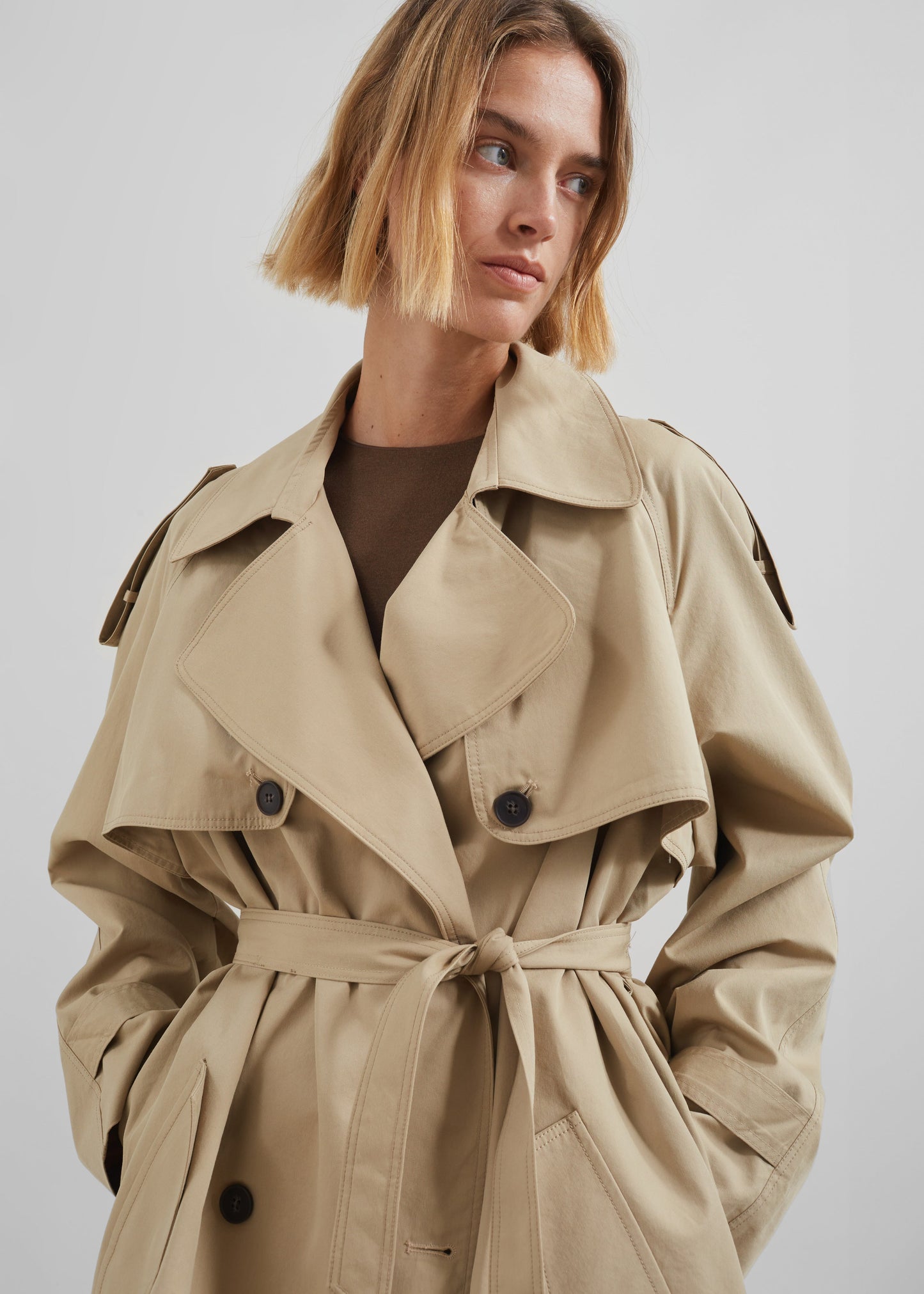 Arlington Short Trench - Beige