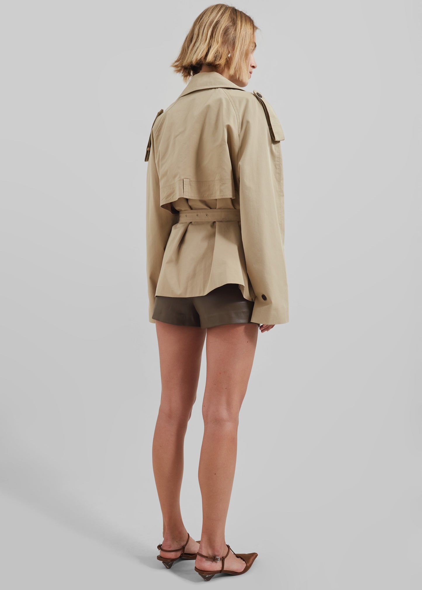 Arlington Short Trench - Beige