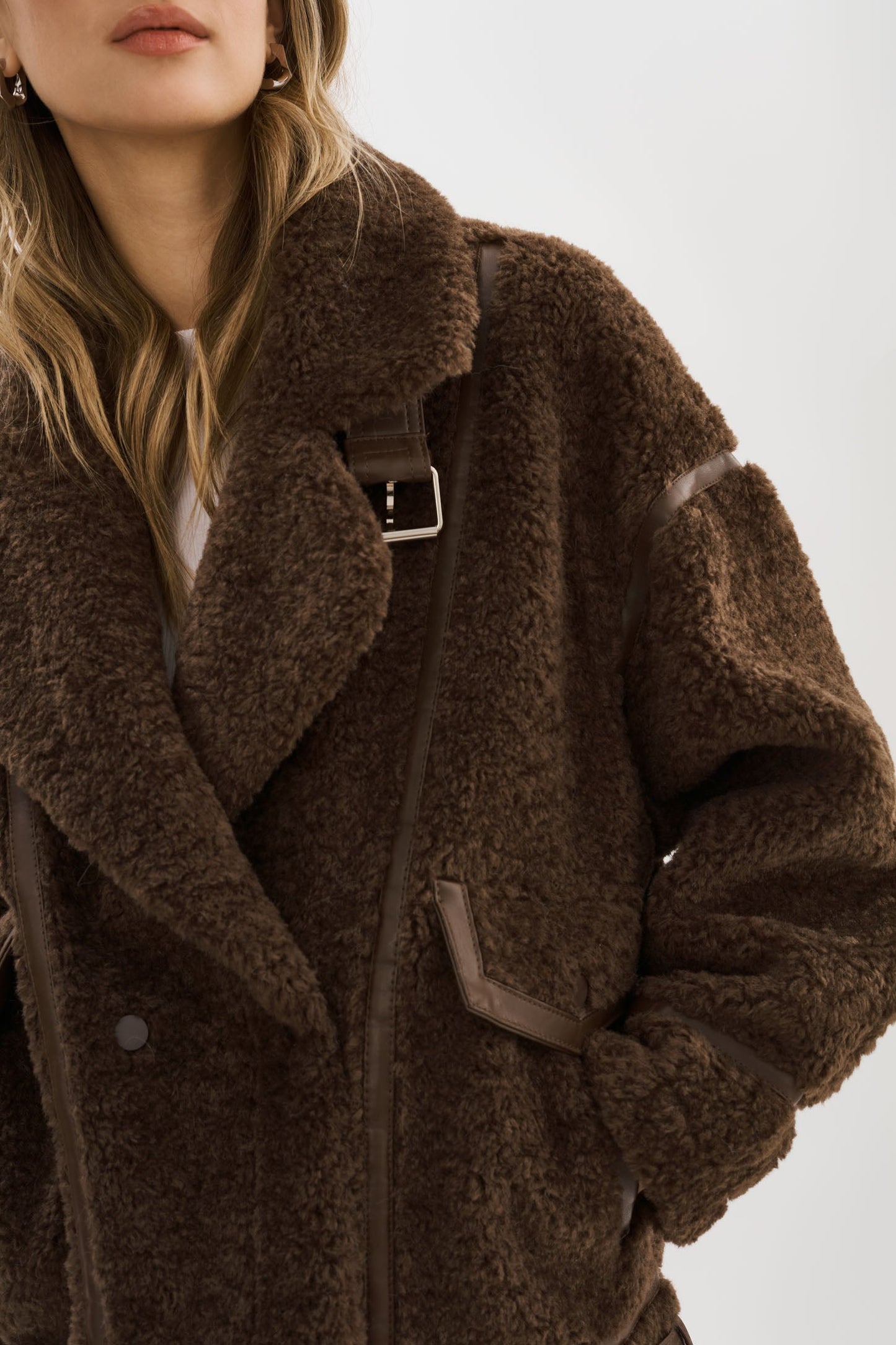 BADU | Oversized Faux Shearling Jacket