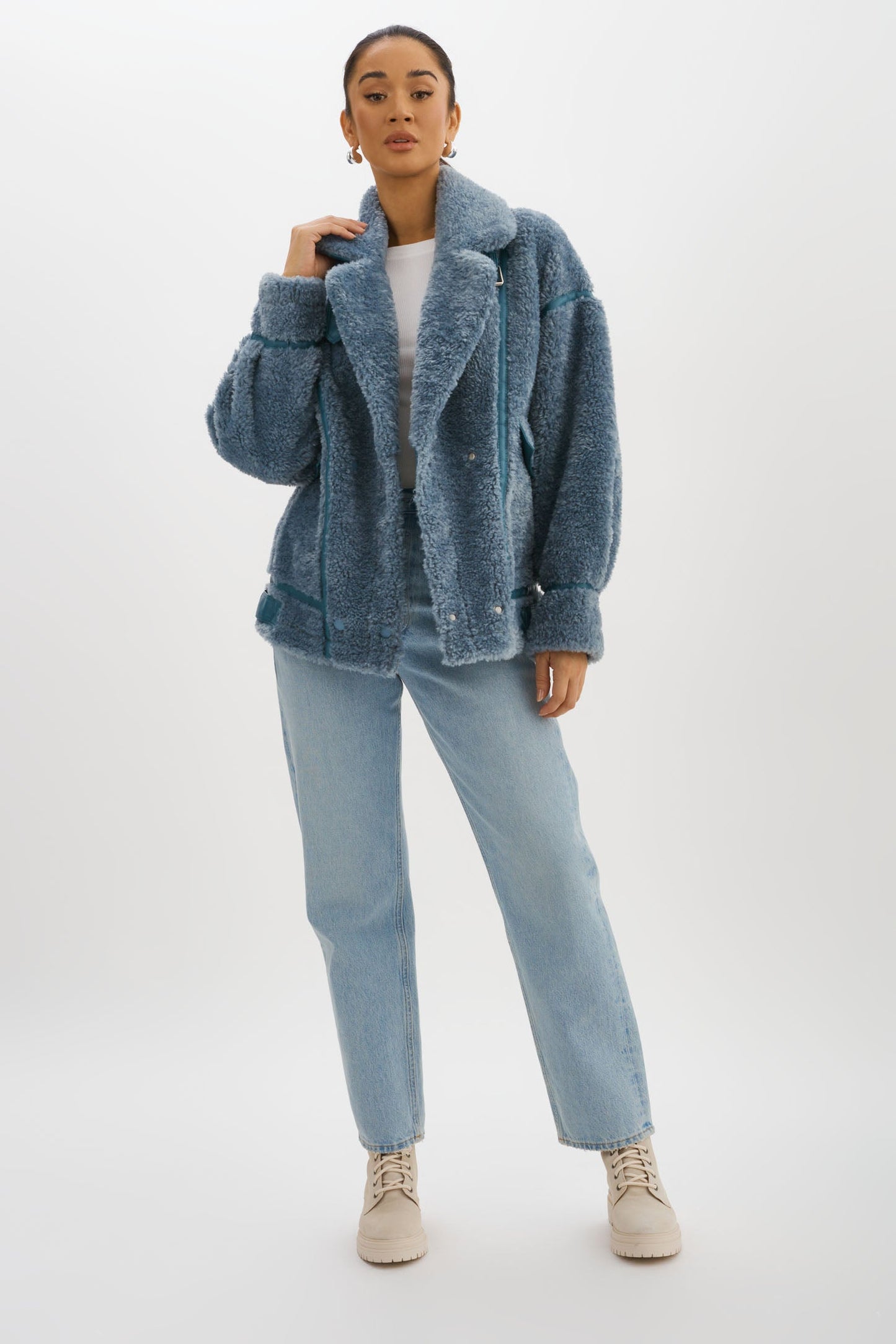 BADU | Oversized Faux Shearling Jacket