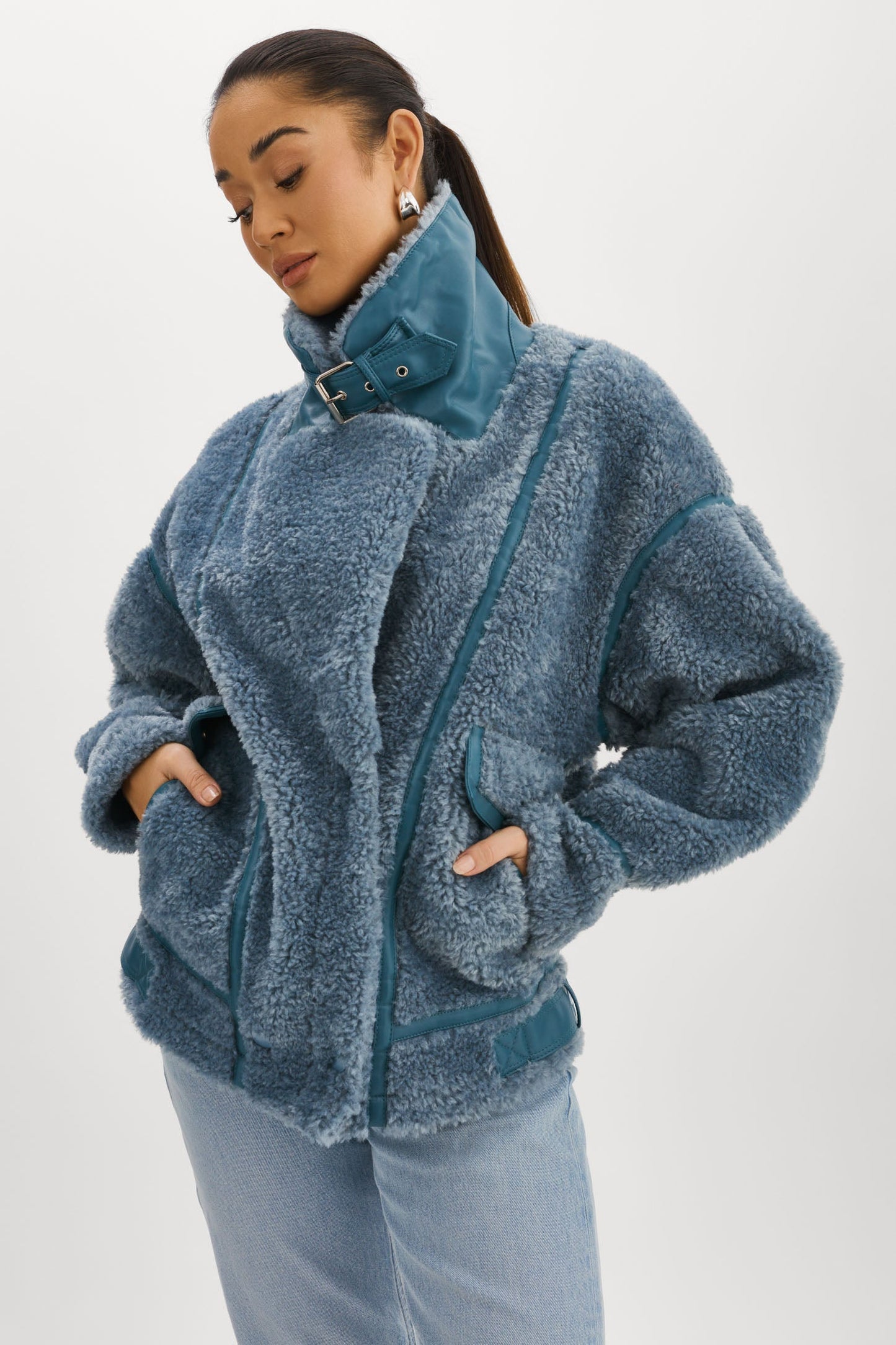 BADU | Oversized Faux Shearling Jacket