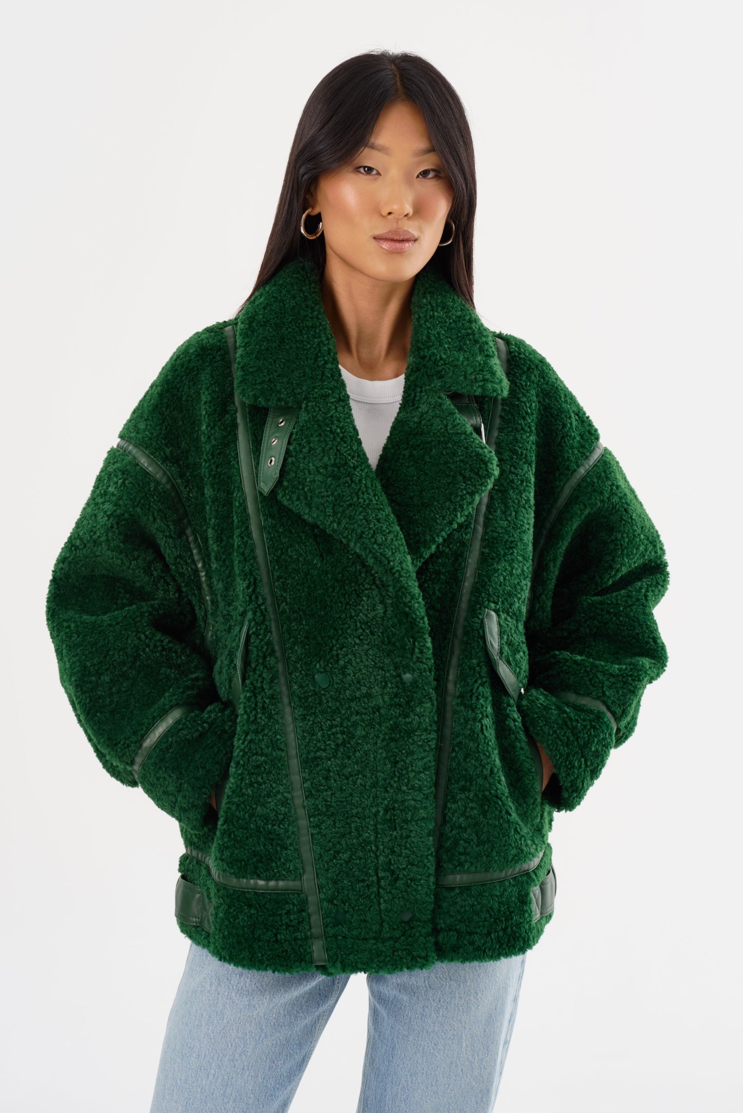 BADU | Oversized Faux Shearling Jacket