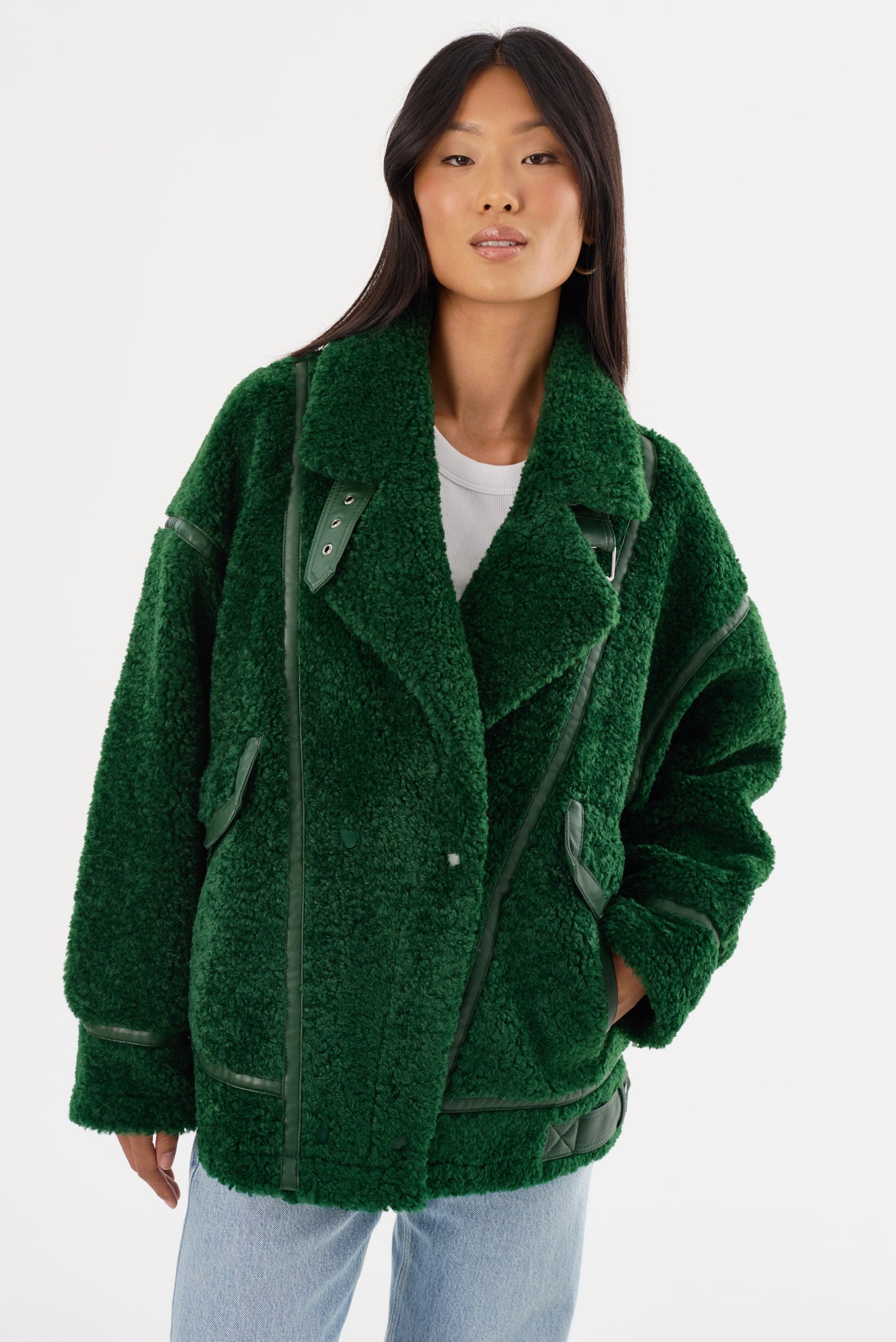 BADU | Oversized Faux Shearling Jacket