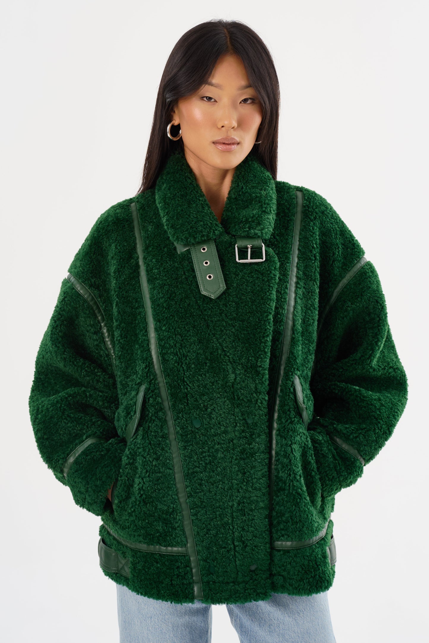 BADU | Oversized Faux Shearling Jacket