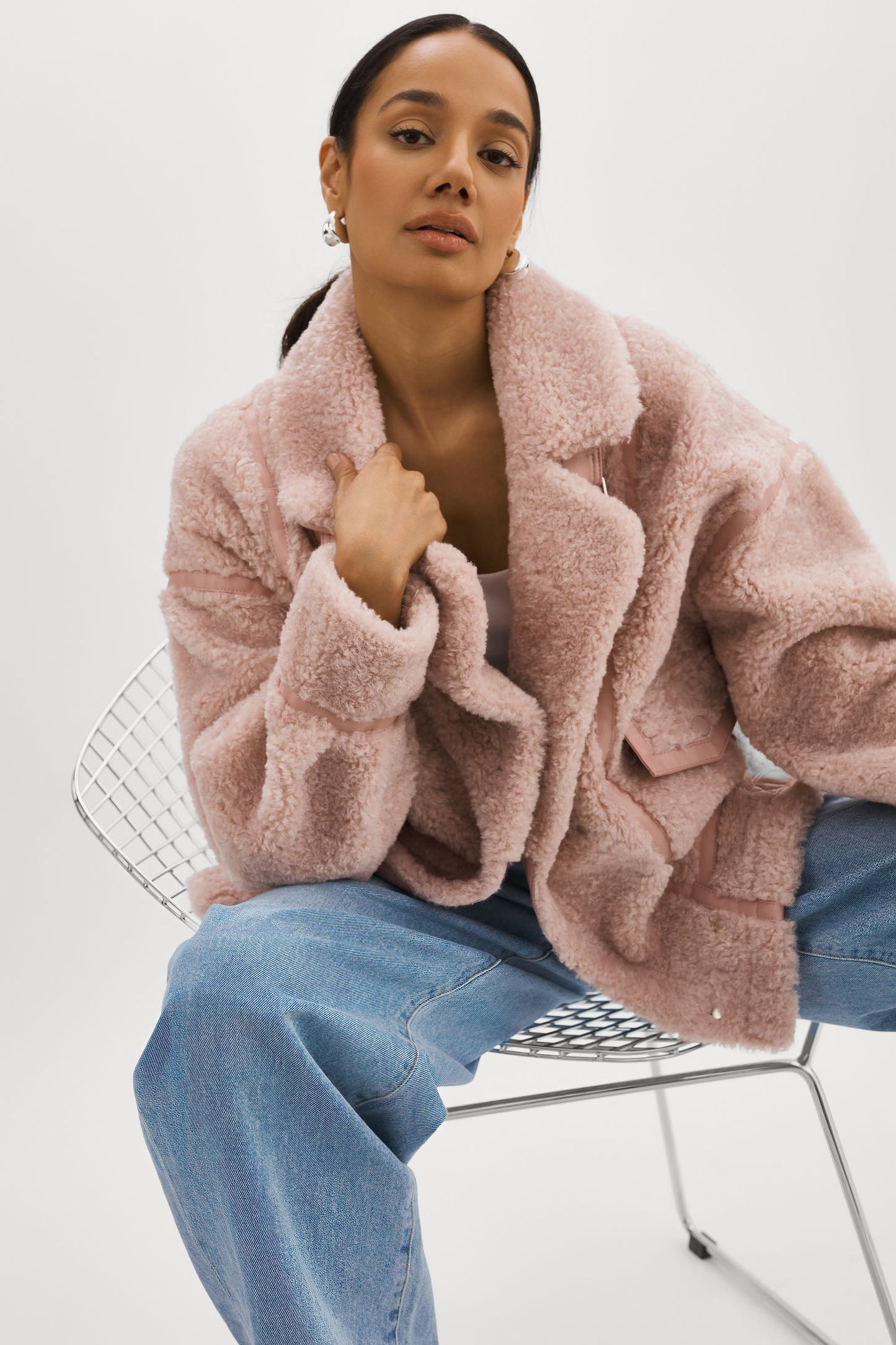 BADU | Oversized Faux Shearling Jacket