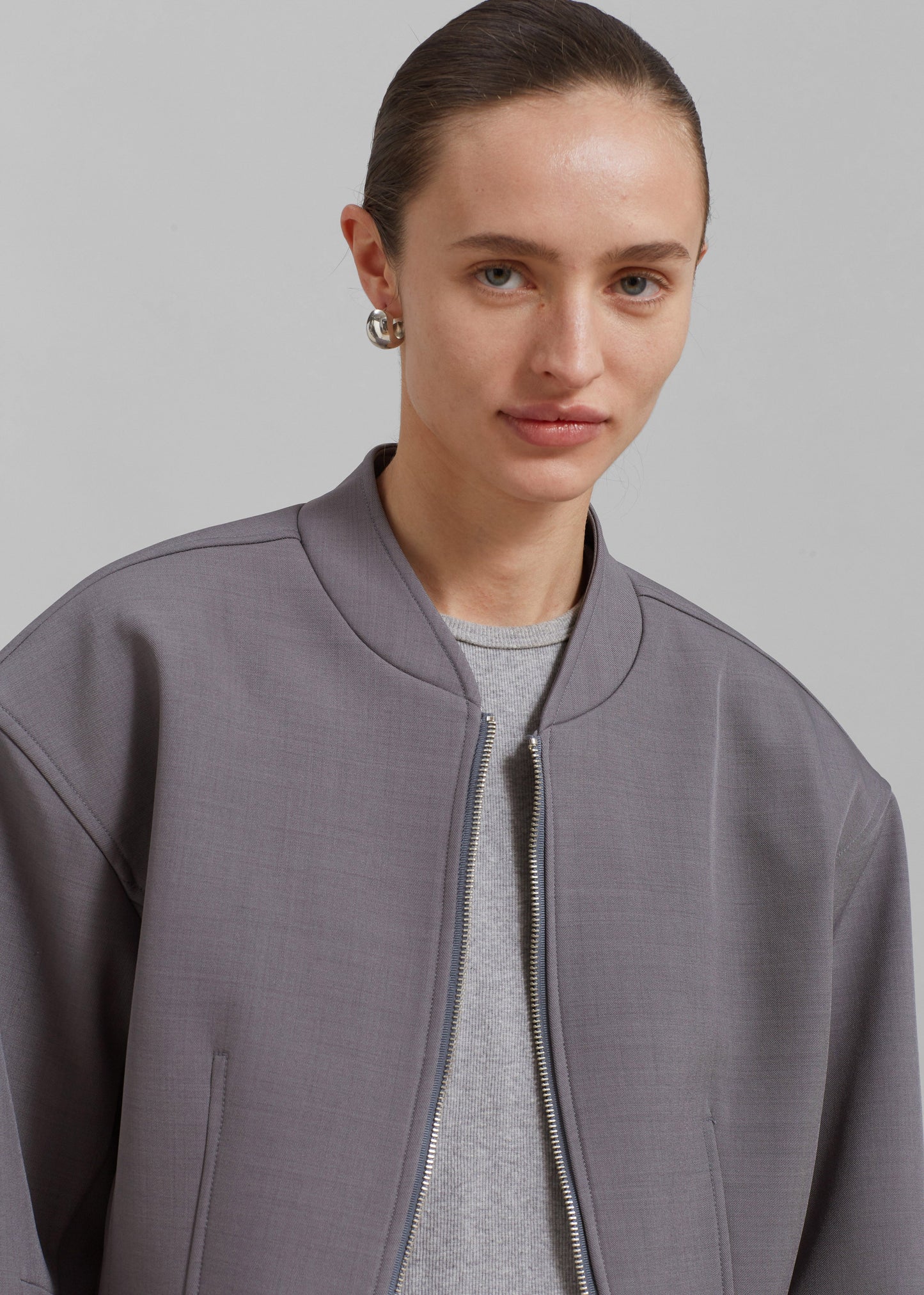 Banks Cropped Jacket - Grey