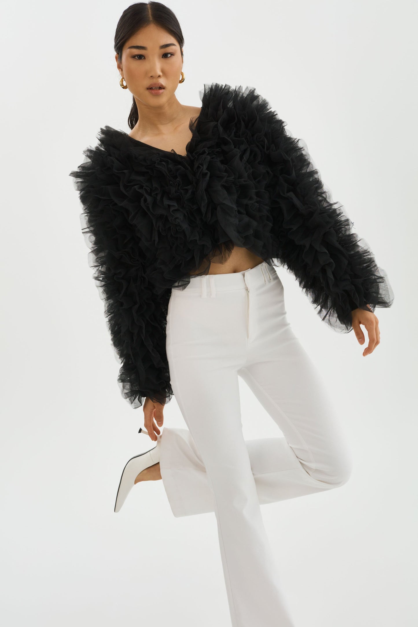 BRITNY | Ruffle Tulle Jacket