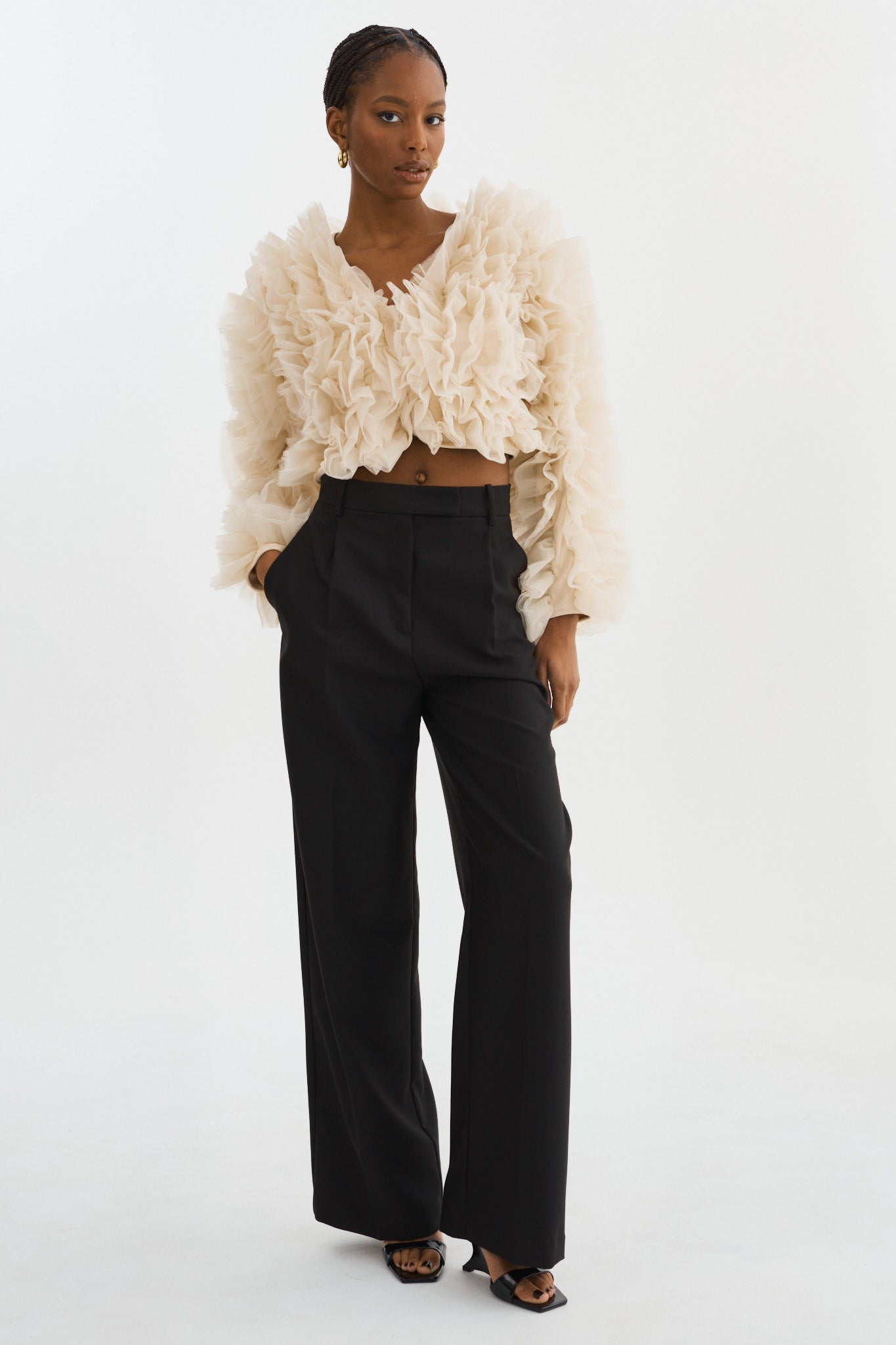 BRITNY | Ruffle Tulle Jacket