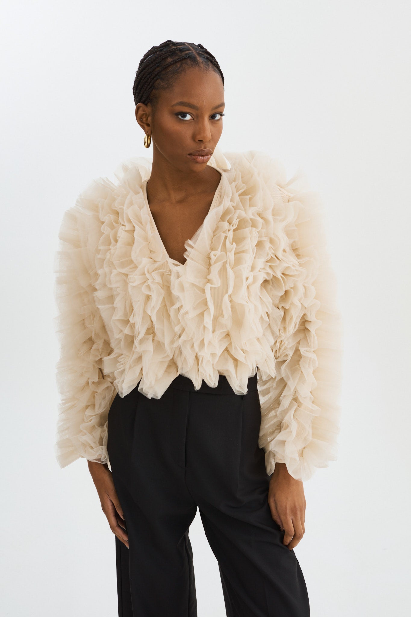 BRITNY | Ruffle Tulle Jacket