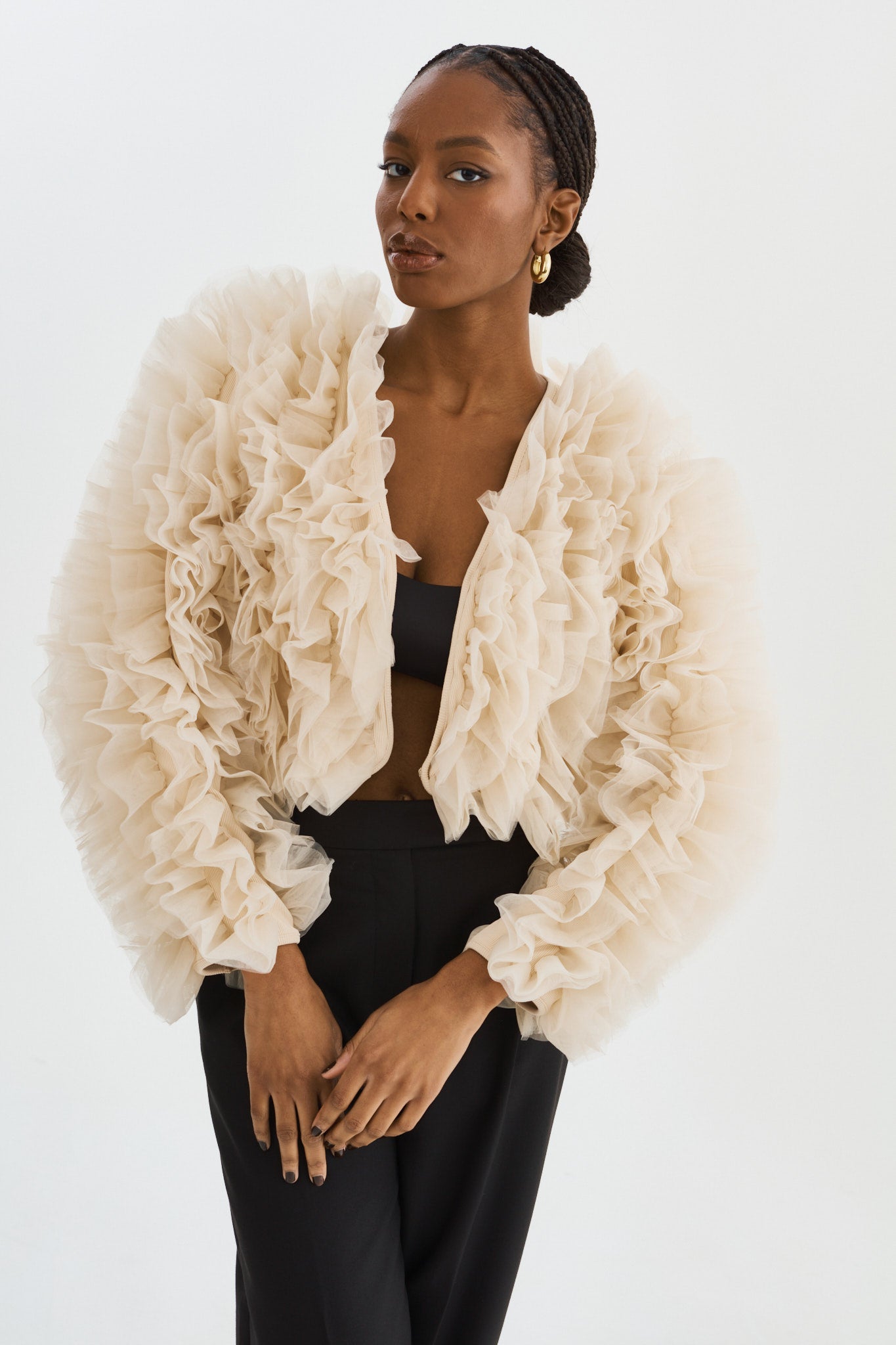 BRITNY | Ruffle Tulle Jacket